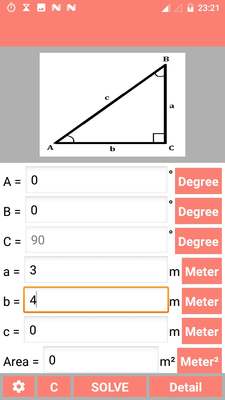 Right Angled Triangle Solver | Indus Appstore | Screenshot