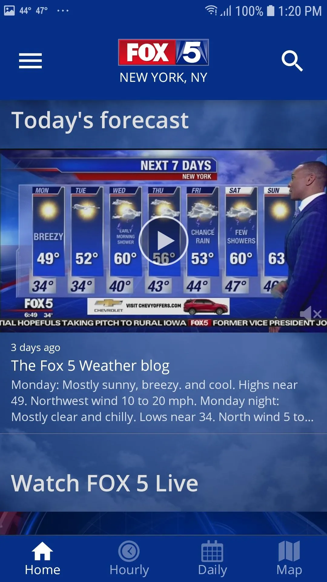 FOX 5 New York: Weather | Indus Appstore | Screenshot