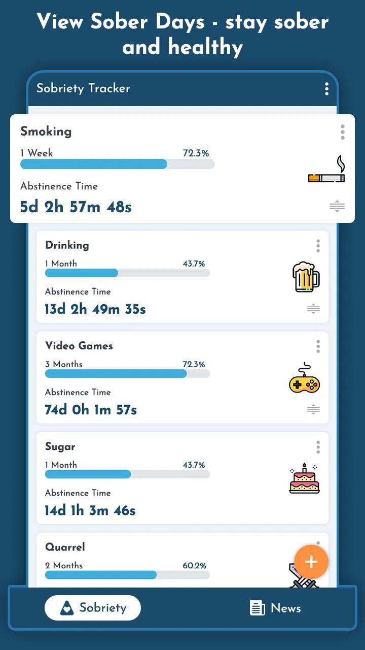 Sobriety Tracker - Sober Days | Indus Appstore | Screenshot