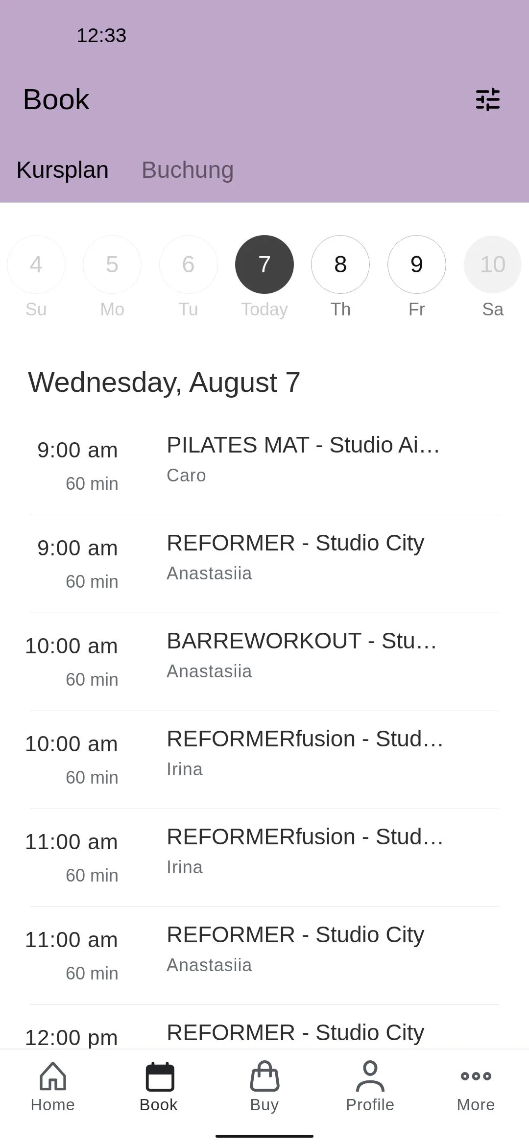 PilatesZeit | Indus Appstore | Screenshot