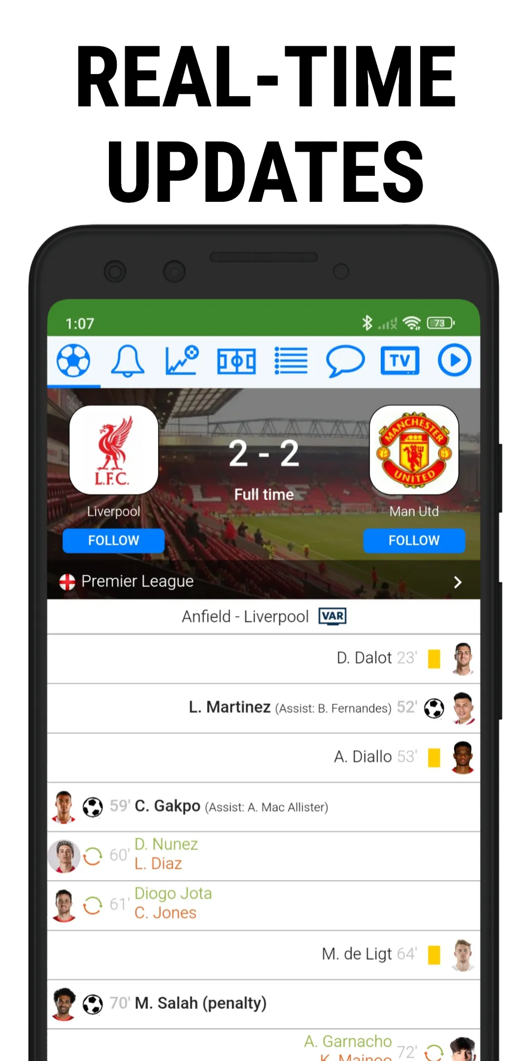 Football Live Scores | Indus Appstore | Screenshot