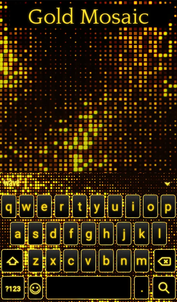 Gold Mosaic Animated Keyboard | Indus Appstore | Screenshot