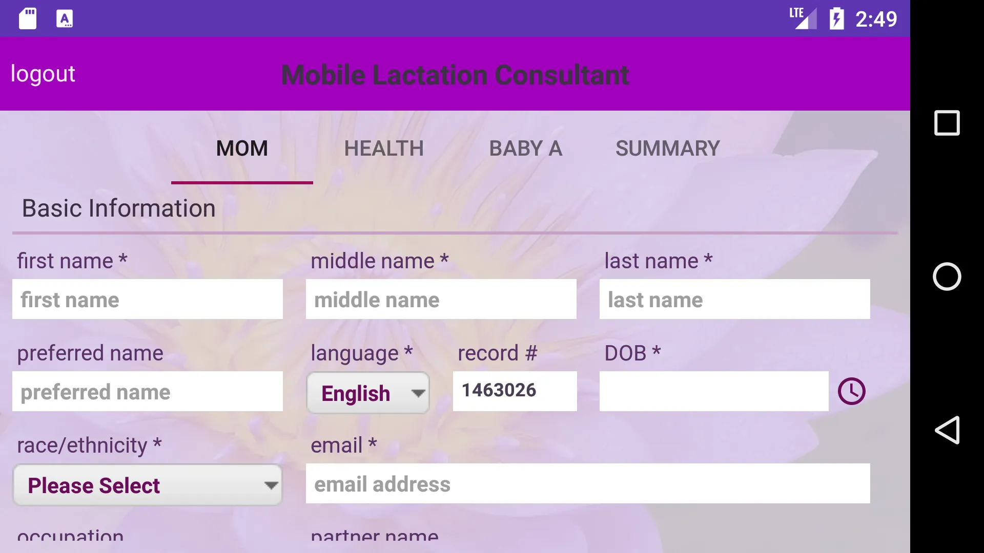 Mobile Lactation Consultant Cl | Indus Appstore | Screenshot