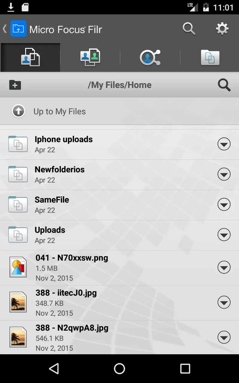 OpenText Filr | Indus Appstore | Screenshot