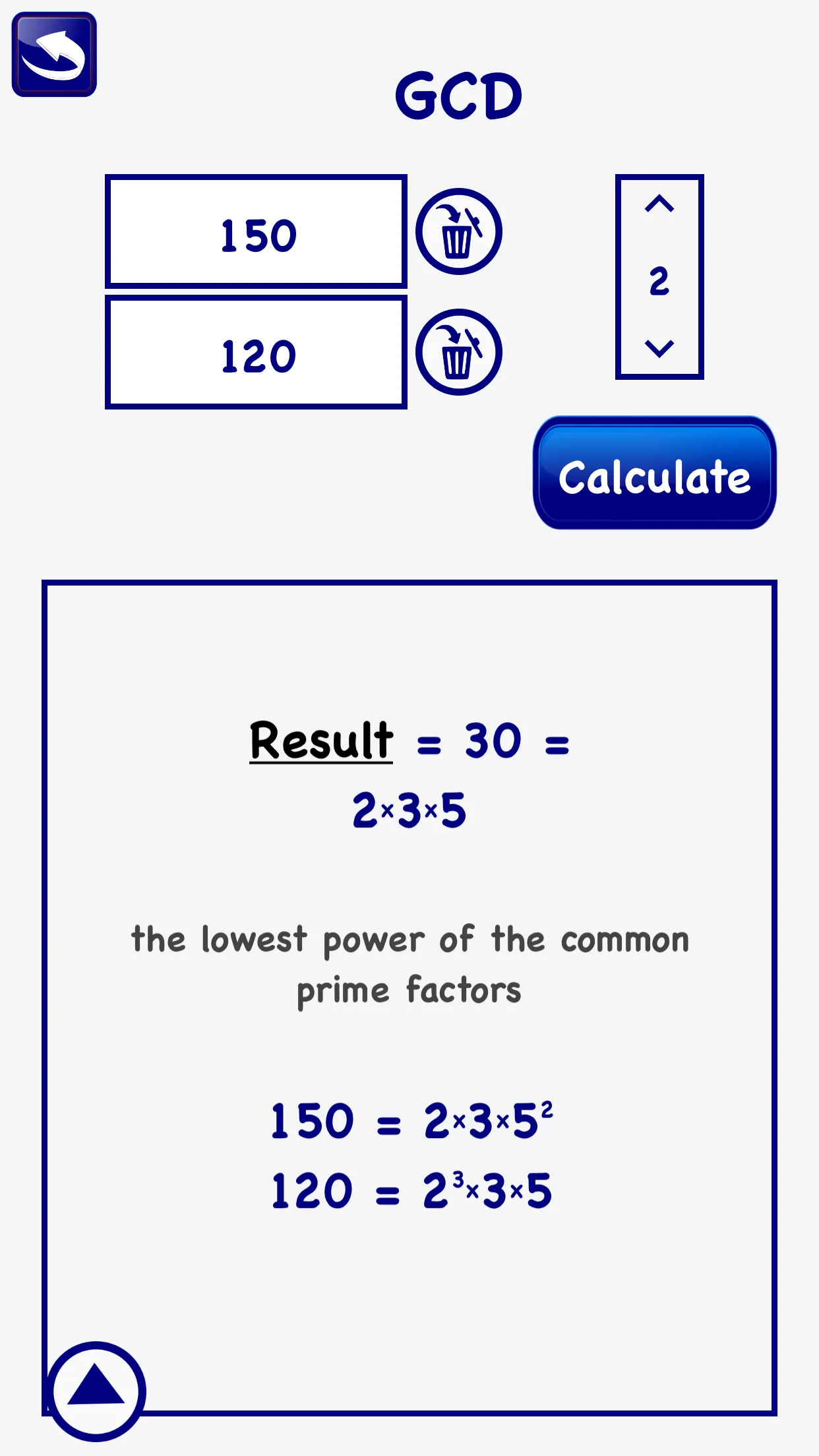 LCM GCD Calculator Prime Lite | Indus Appstore | Screenshot