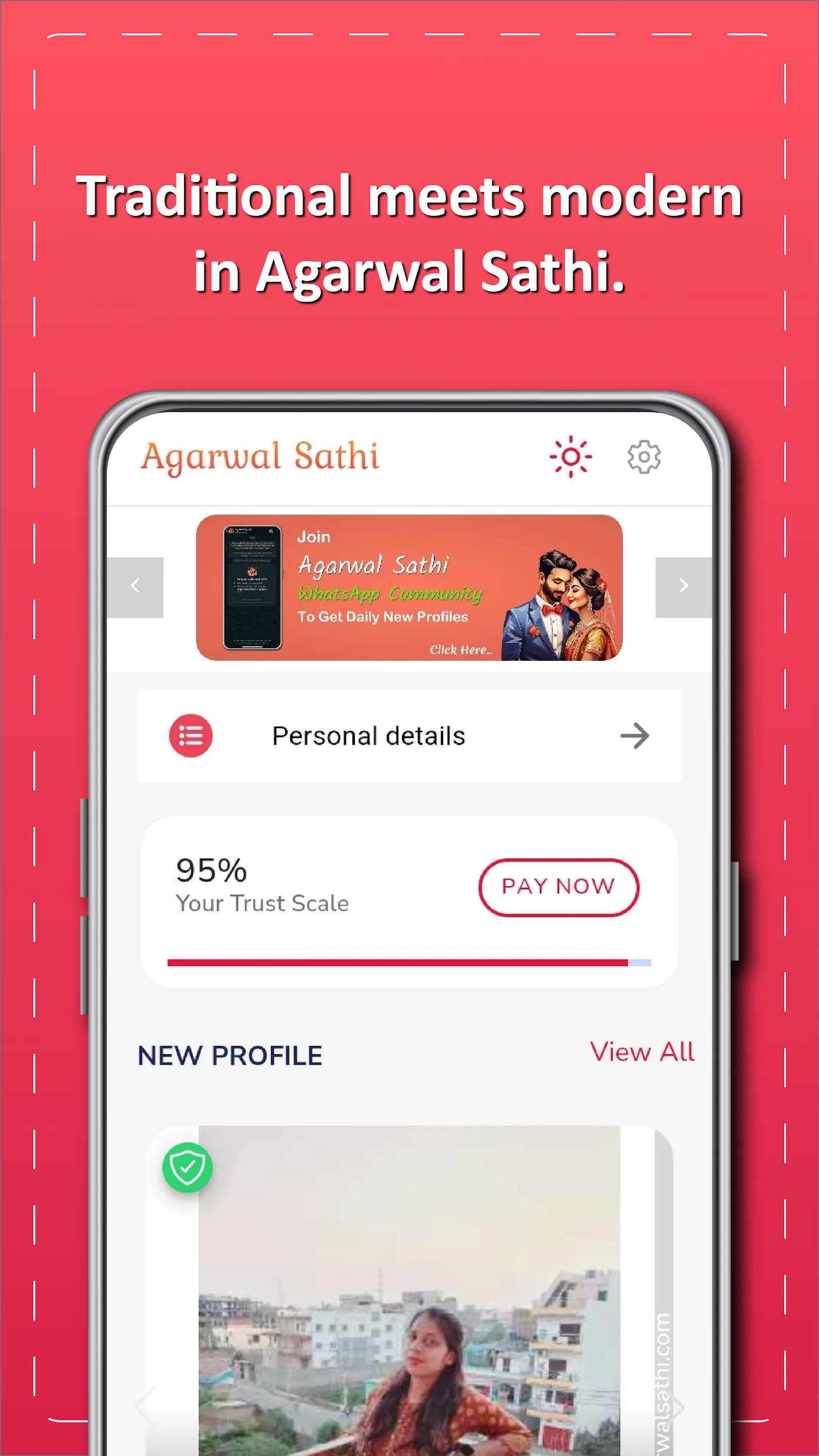 Agarwal Sathi - Matrimony App | Indus Appstore | Screenshot