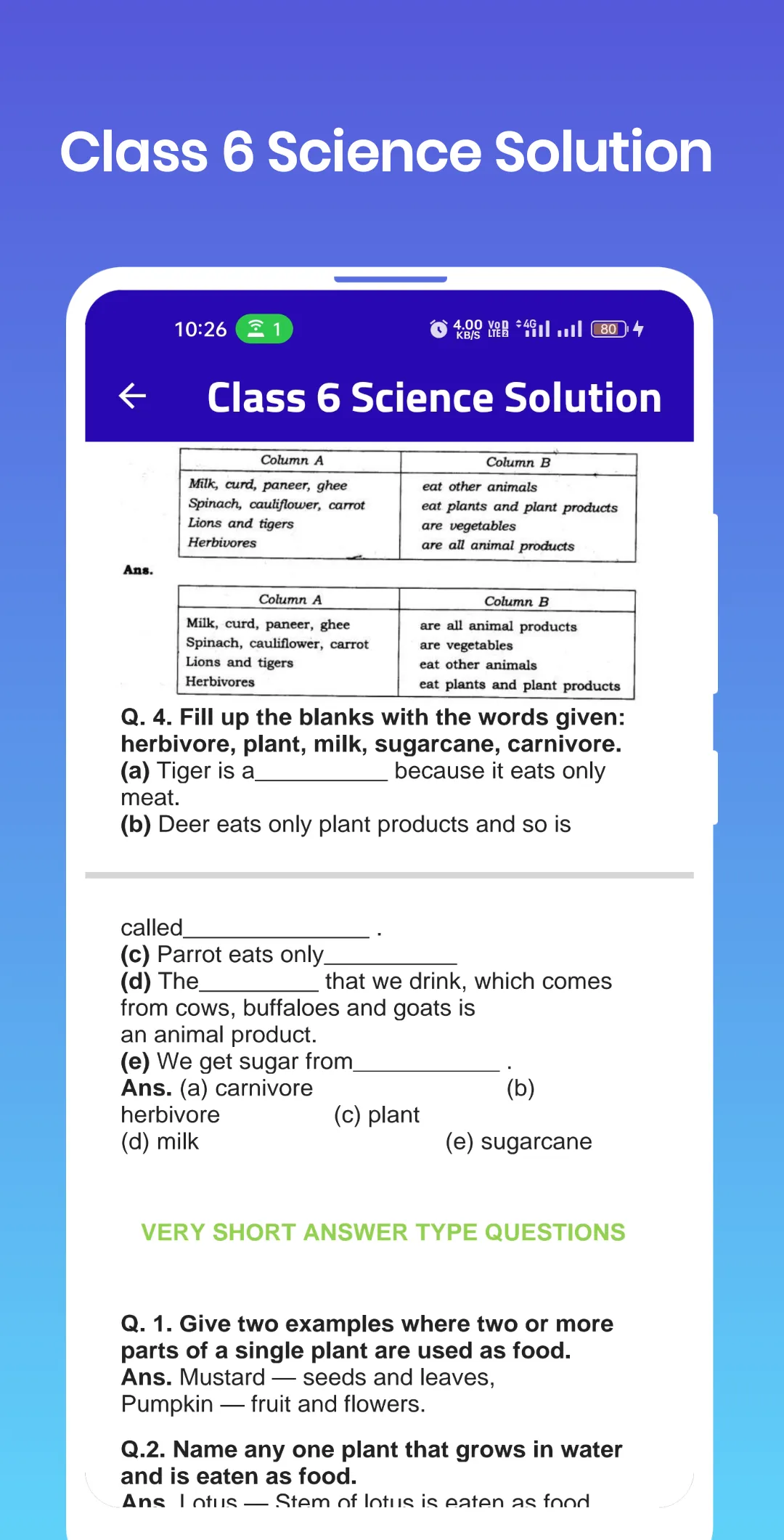 Class 6 Science Solution | Indus Appstore | Screenshot