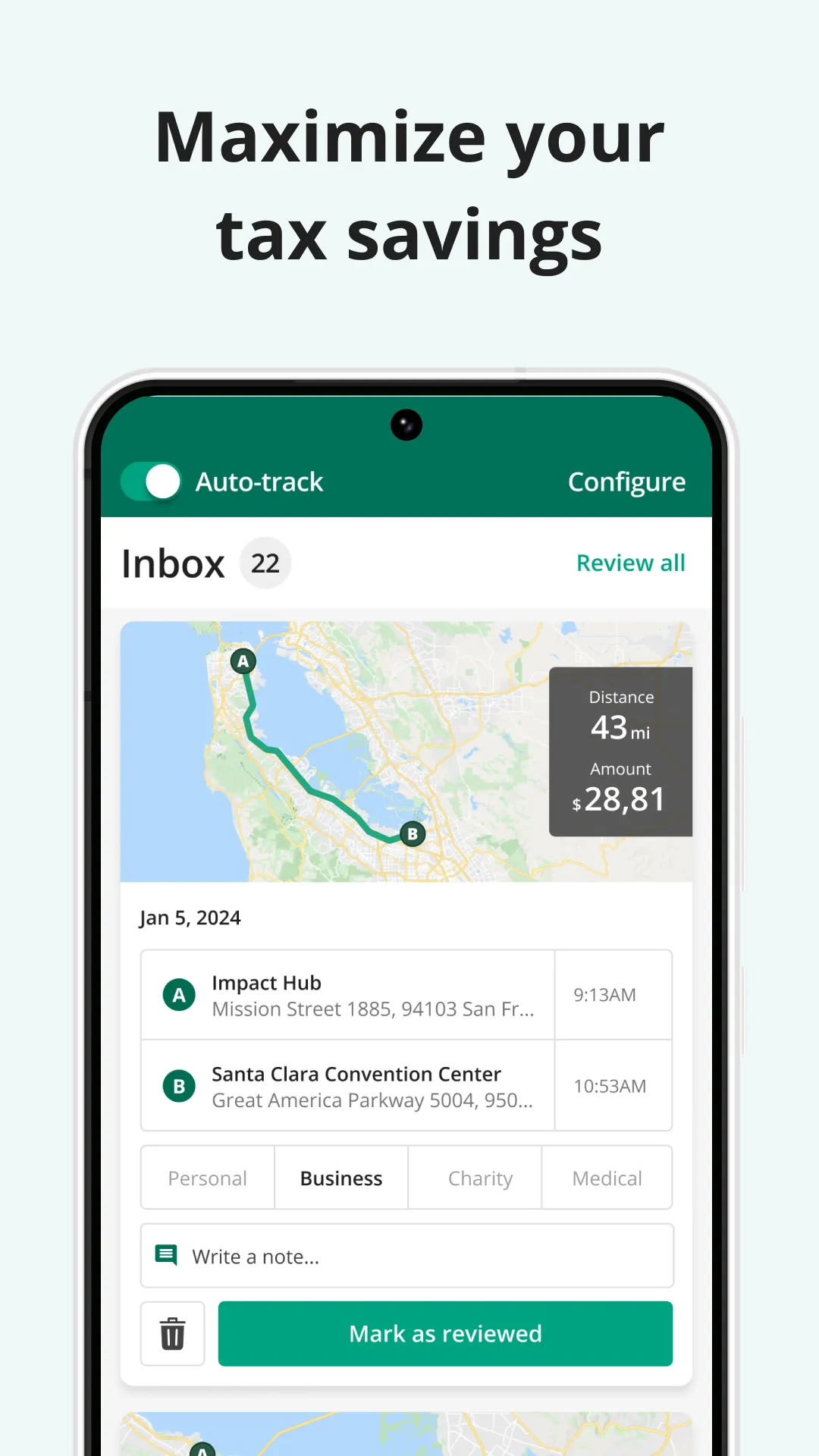 Mileage Tracker by Driversnote | Indus Appstore | Screenshot