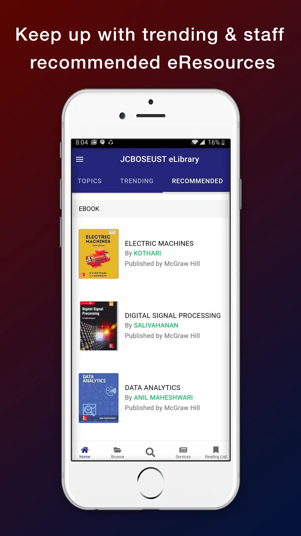 JCBOSEUST eLibrary | Indus Appstore | Screenshot