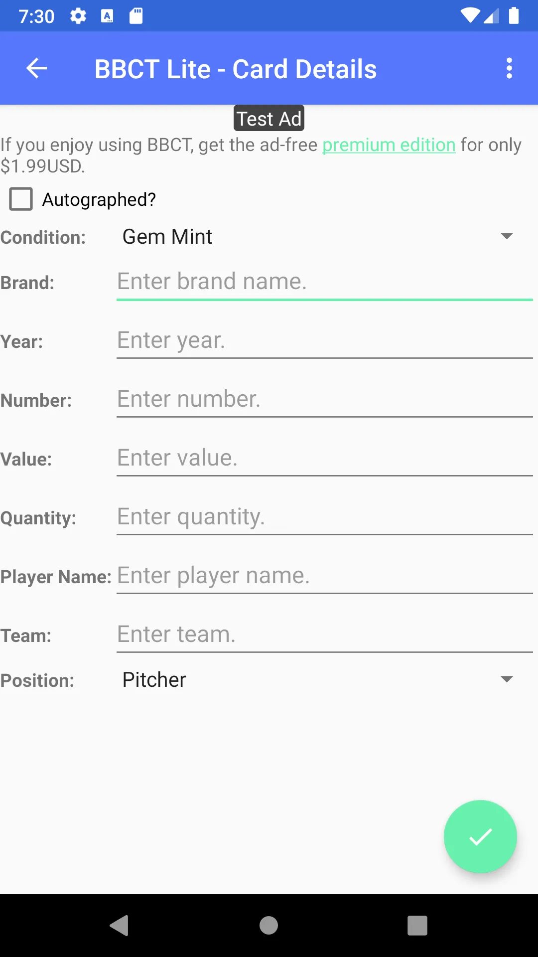 Baseball Card Tracker Lite | Indus Appstore | Screenshot