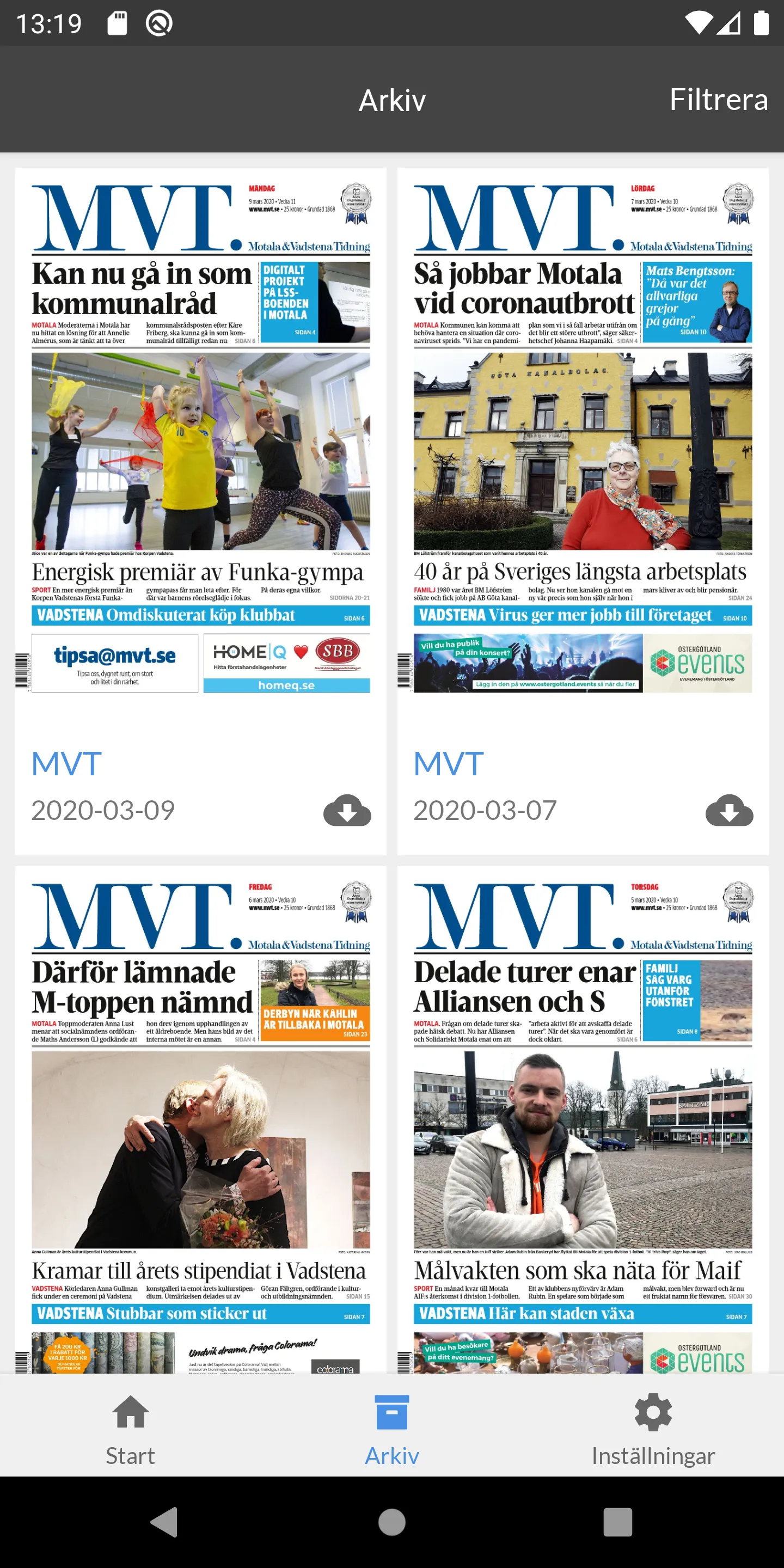 E-tidning MVT | Indus Appstore | Screenshot