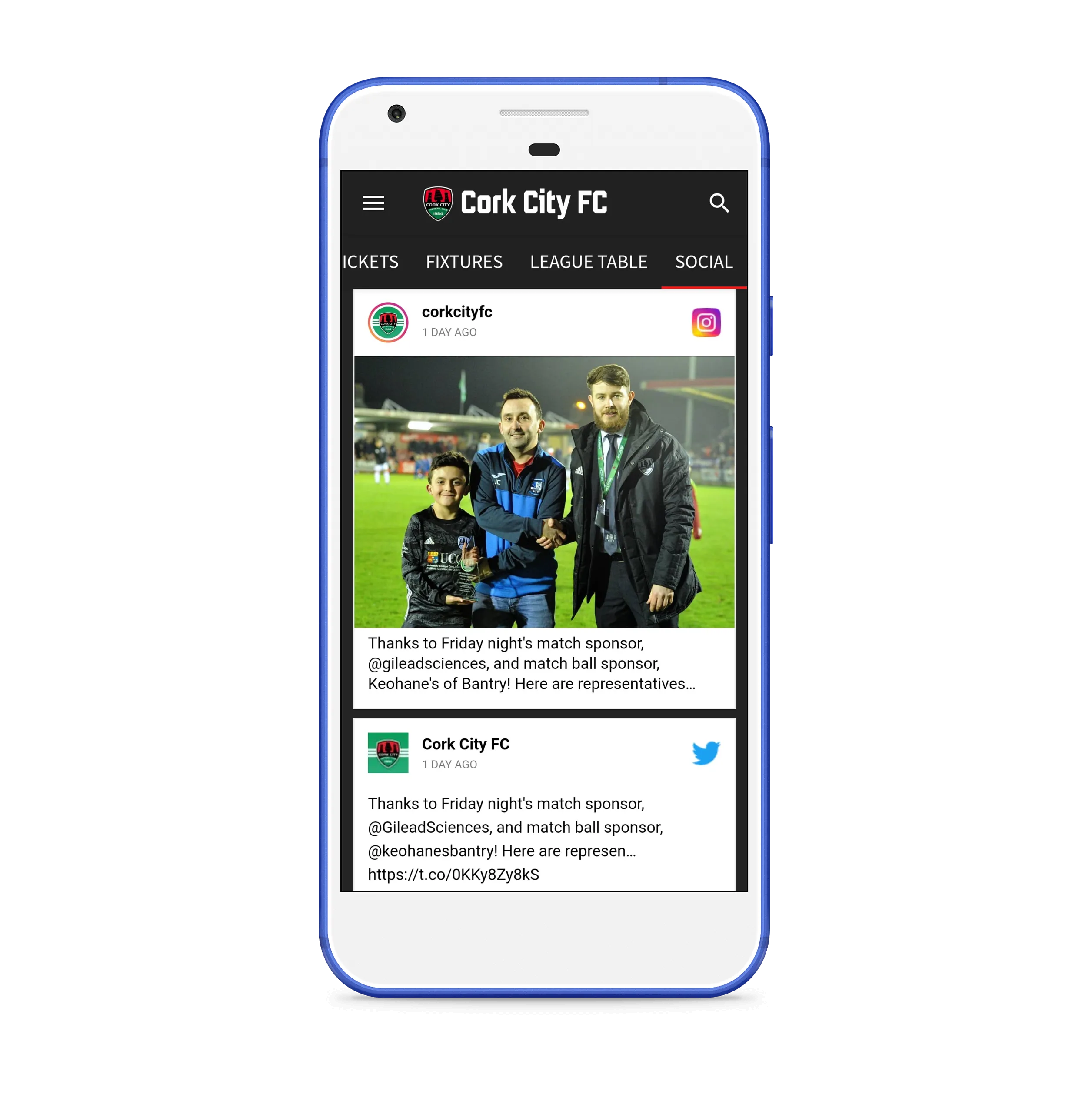 Cork City FC | Indus Appstore | Screenshot