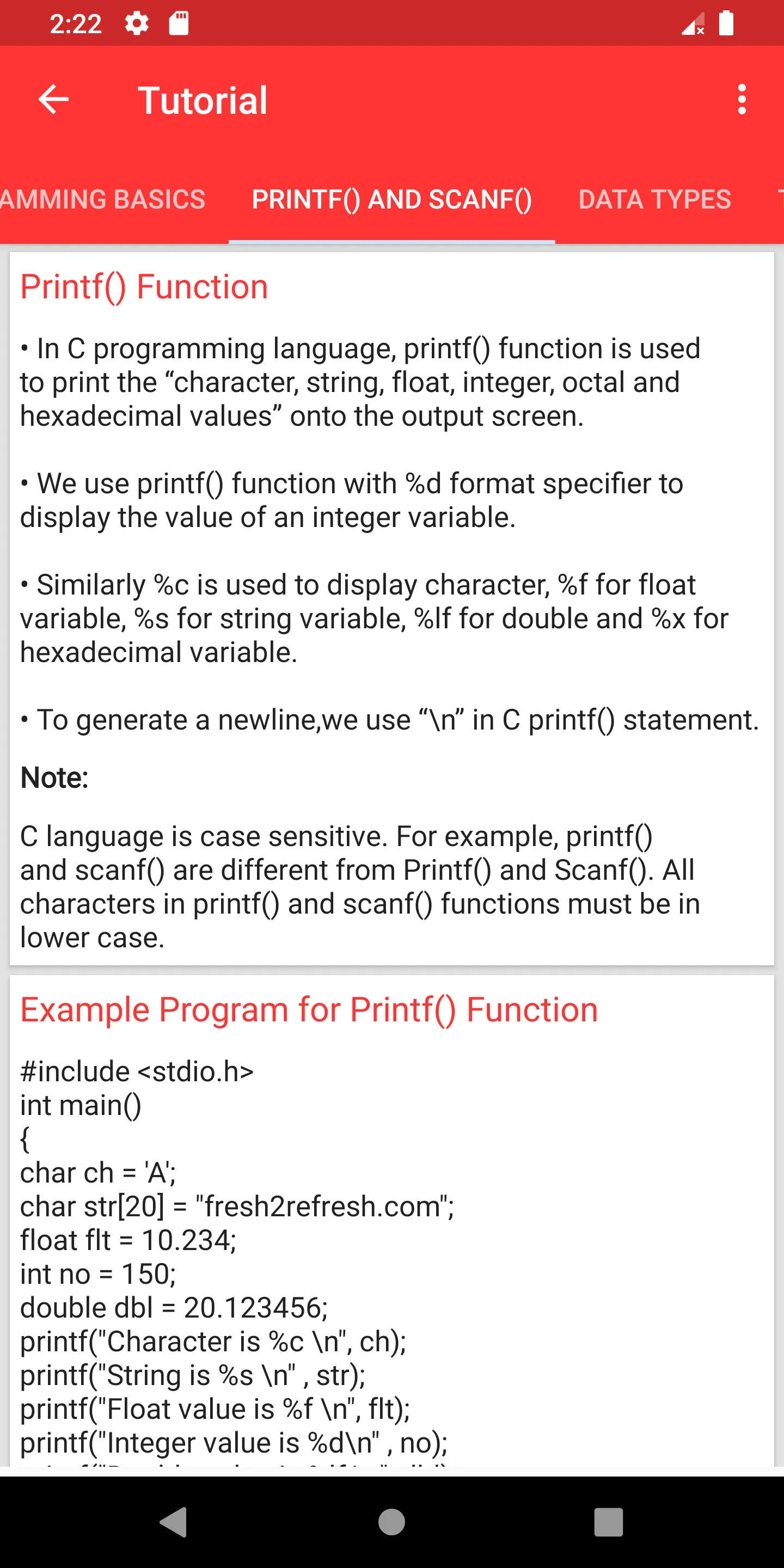 Learn C | Indus Appstore | Screenshot