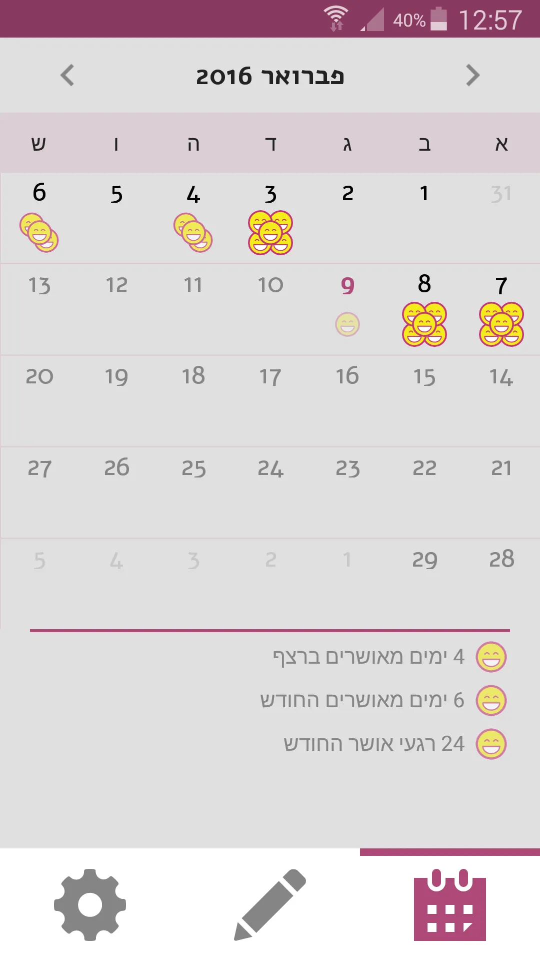 יומן האושר | Indus Appstore | Screenshot