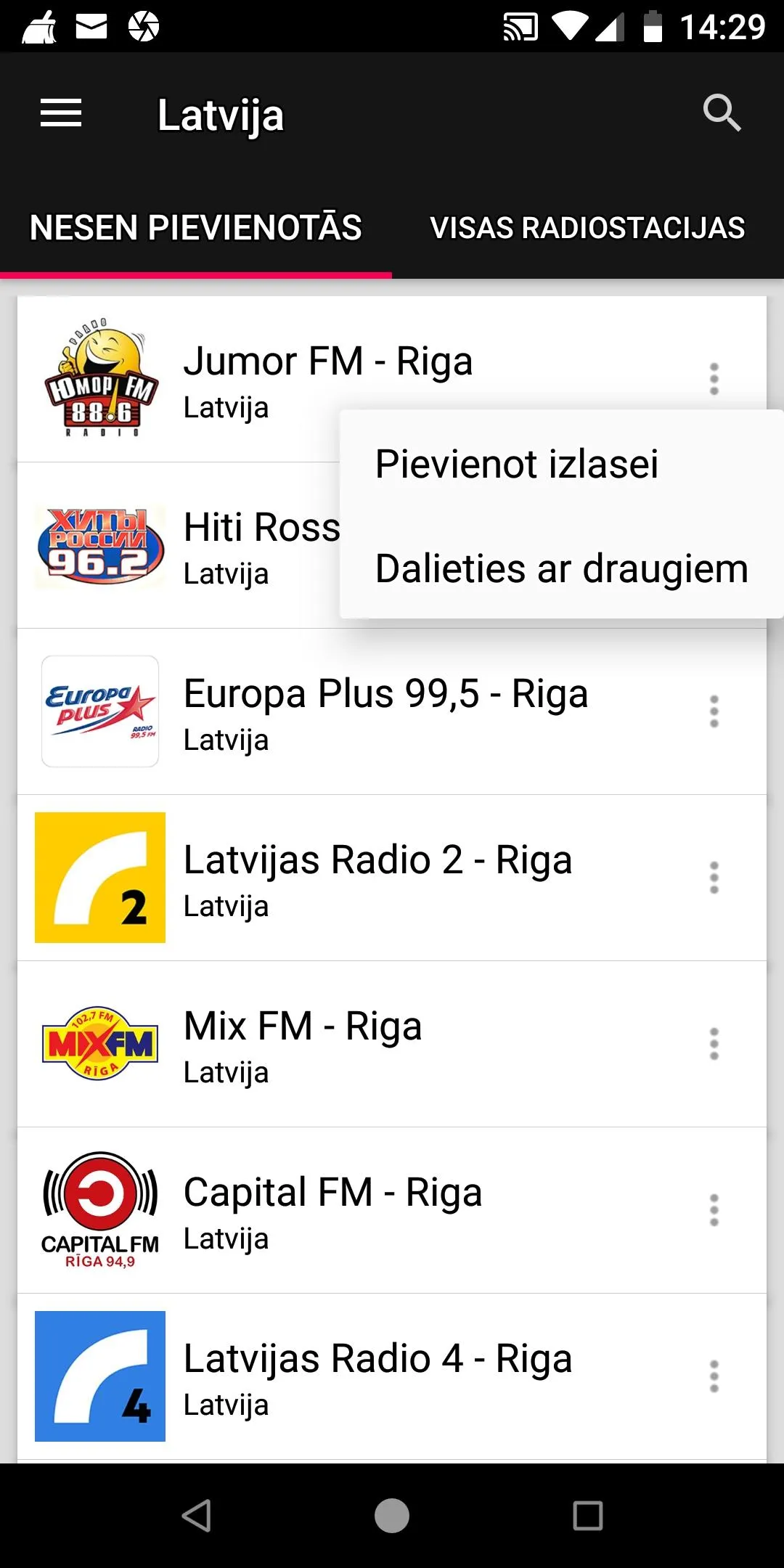 Latvian Radio Stations | Indus Appstore | Screenshot