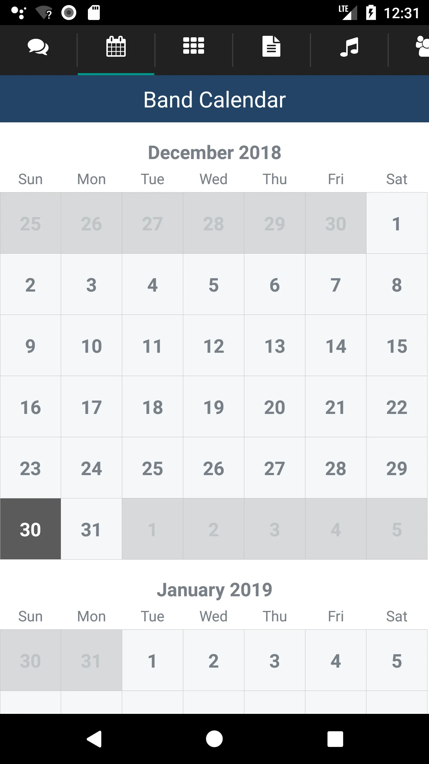 Band Mule - Band Calendar | Indus Appstore | Screenshot