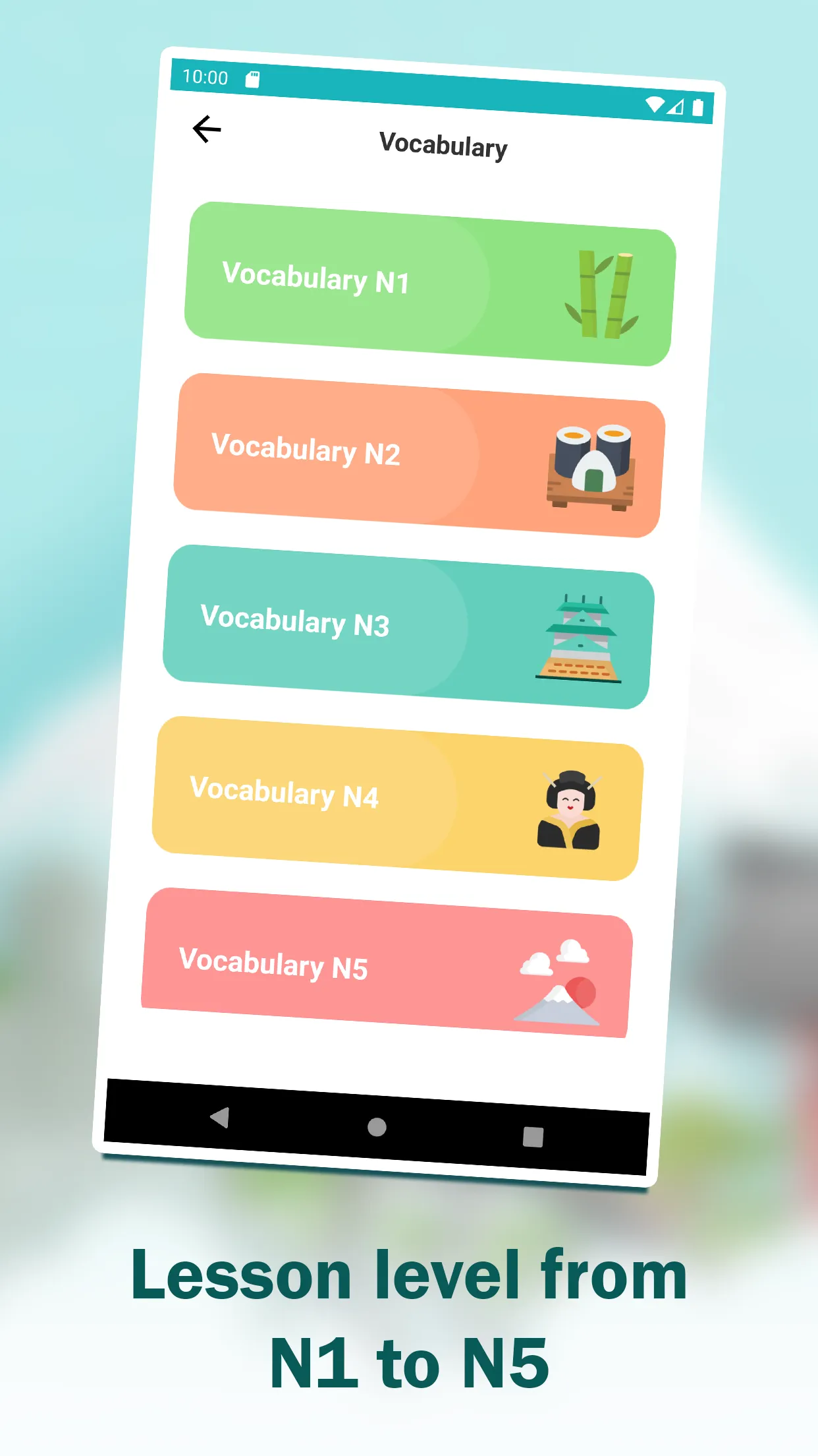 JLPT Learn Japanese Vocabulary | Indus Appstore | Screenshot