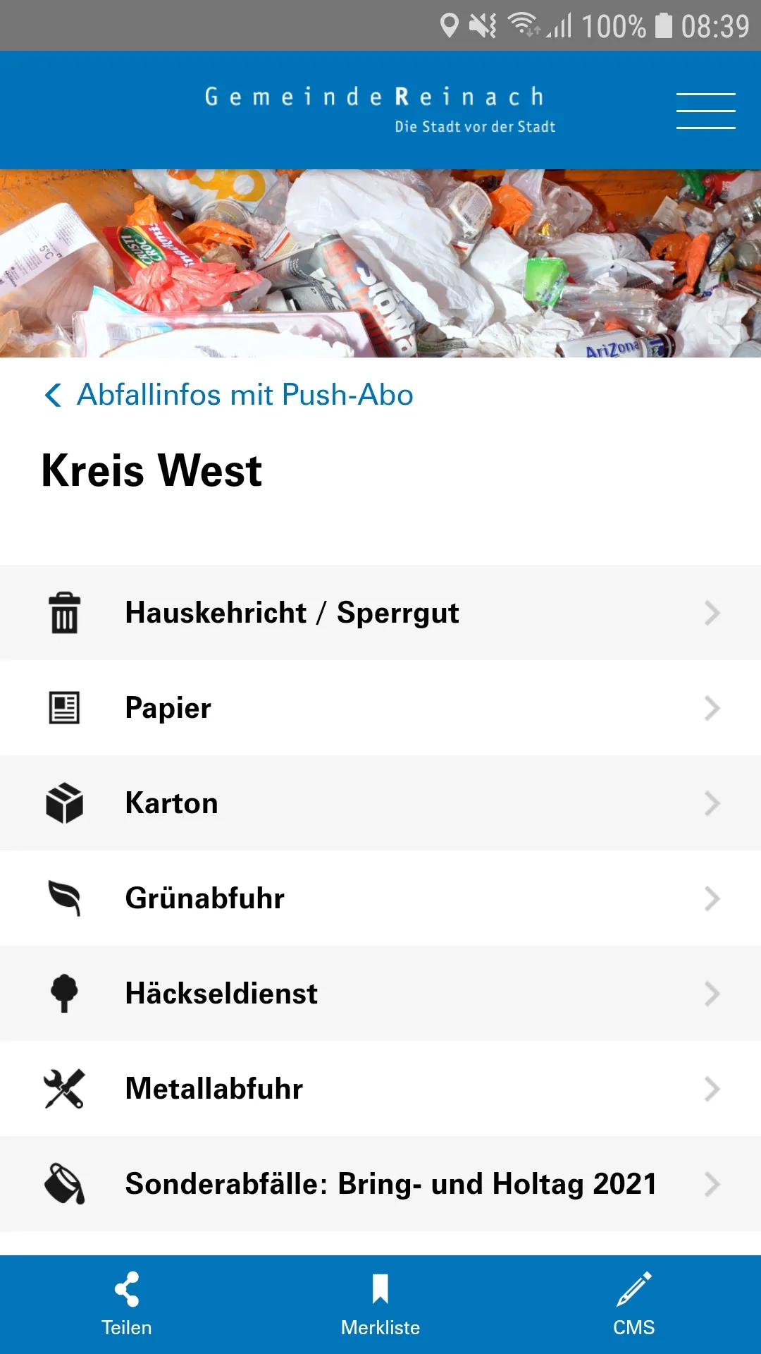 Gemeinde Reinach | Indus Appstore | Screenshot