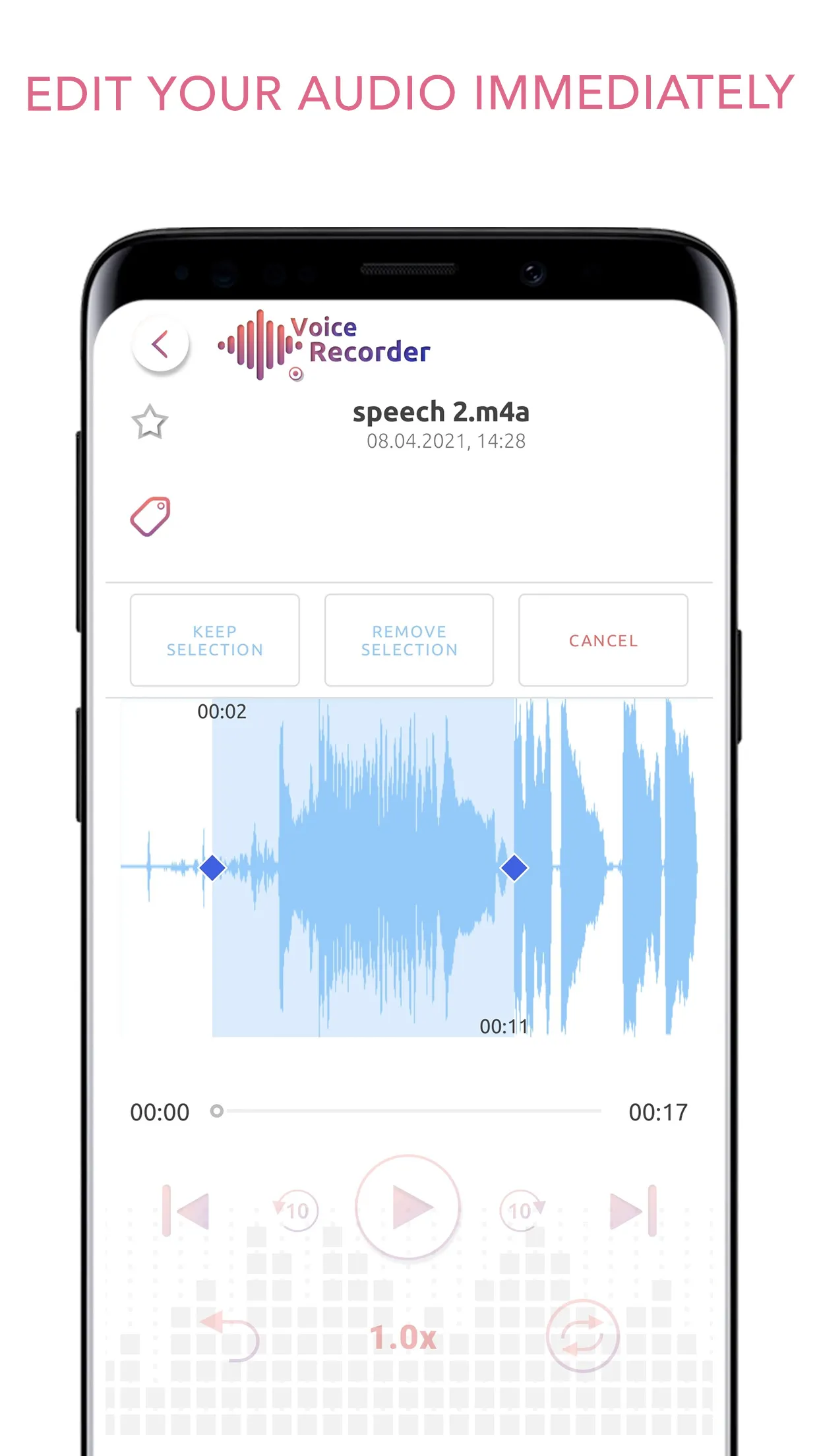 Voice Recorder and Editor App | Indus Appstore | Screenshot