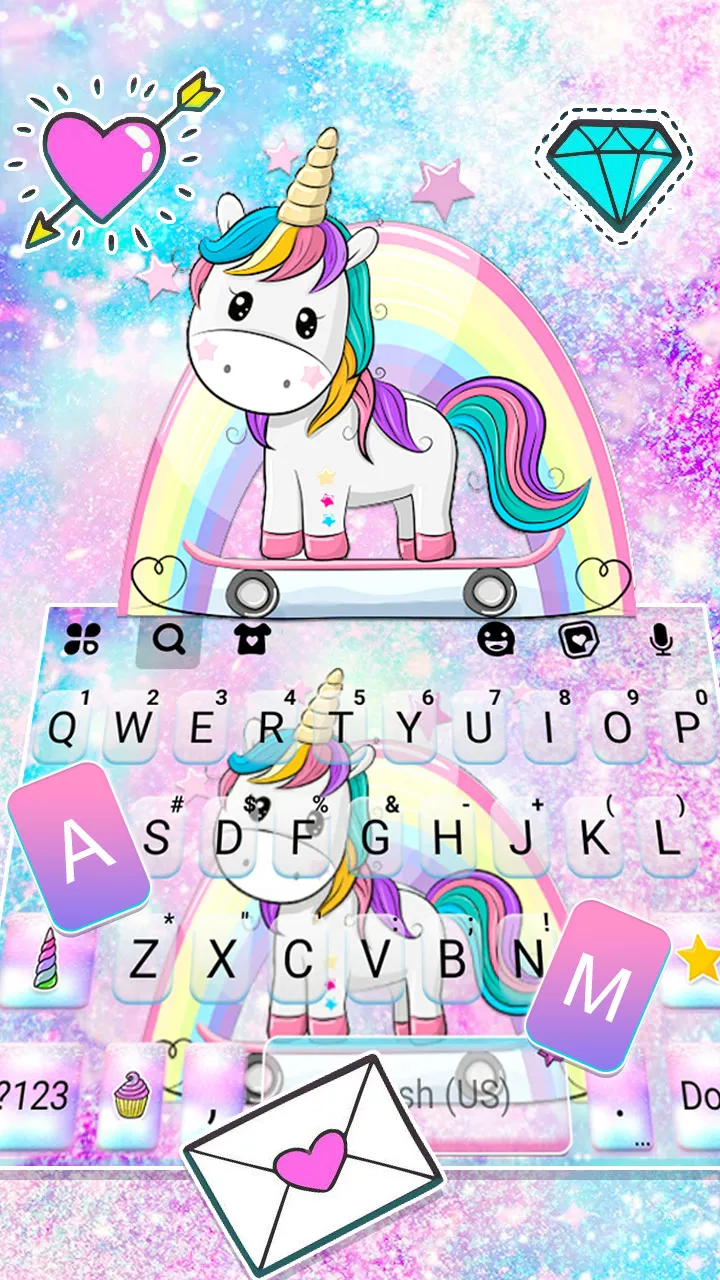 Galaxy Skate Unicorn Theme | Indus Appstore | Screenshot