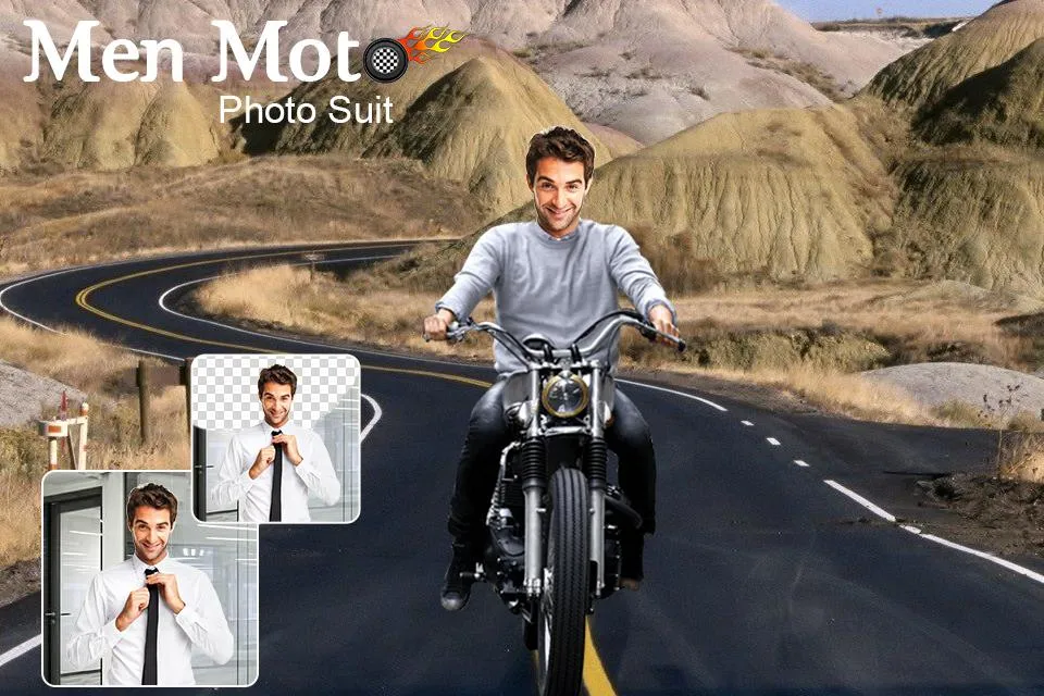 Men Moto Photo Suit | Indus Appstore | Screenshot