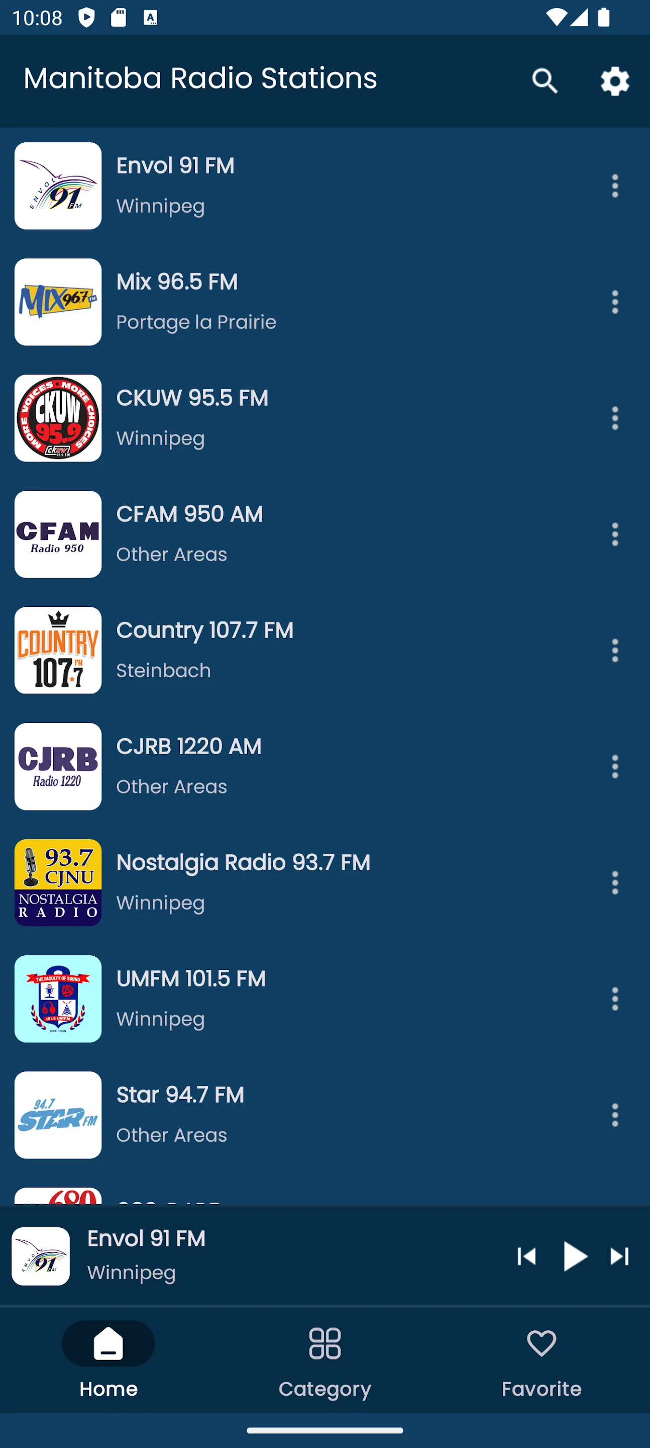 Radios from Manitoba | Indus Appstore | Screenshot