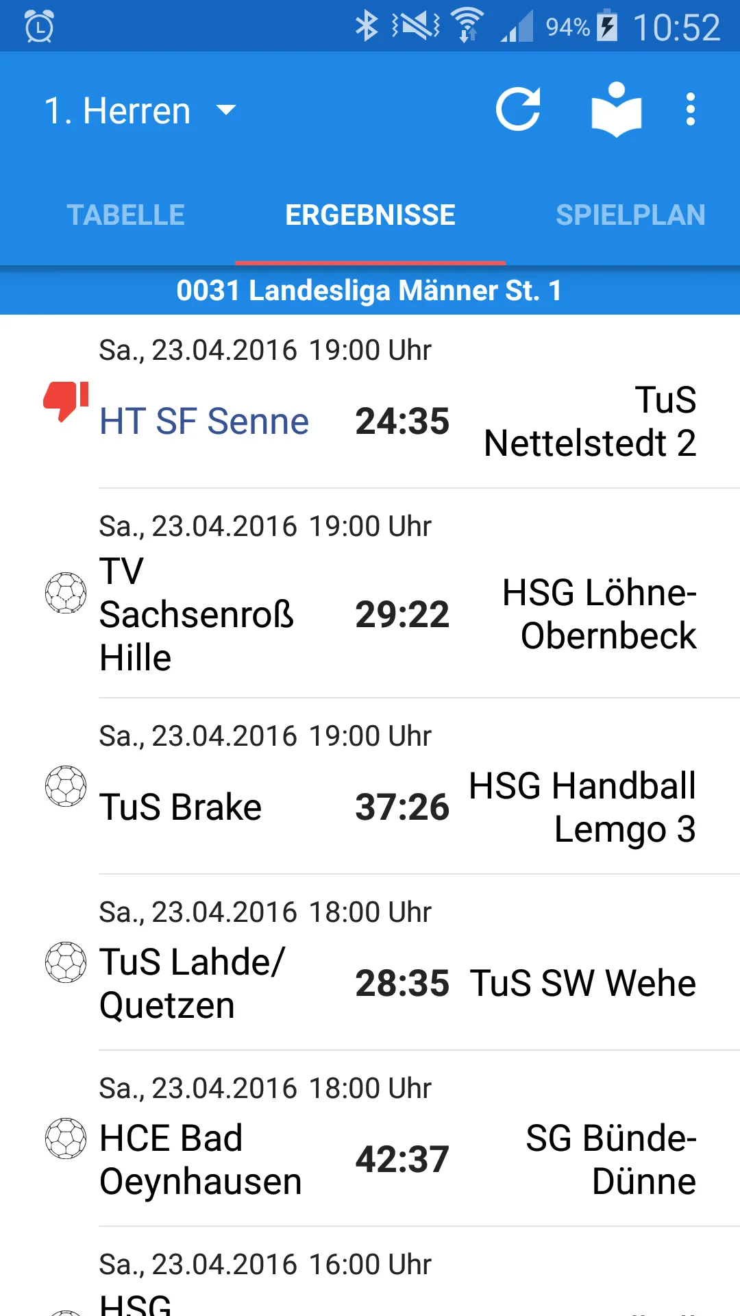 HT Sportfreunde Senne | Indus Appstore | Screenshot