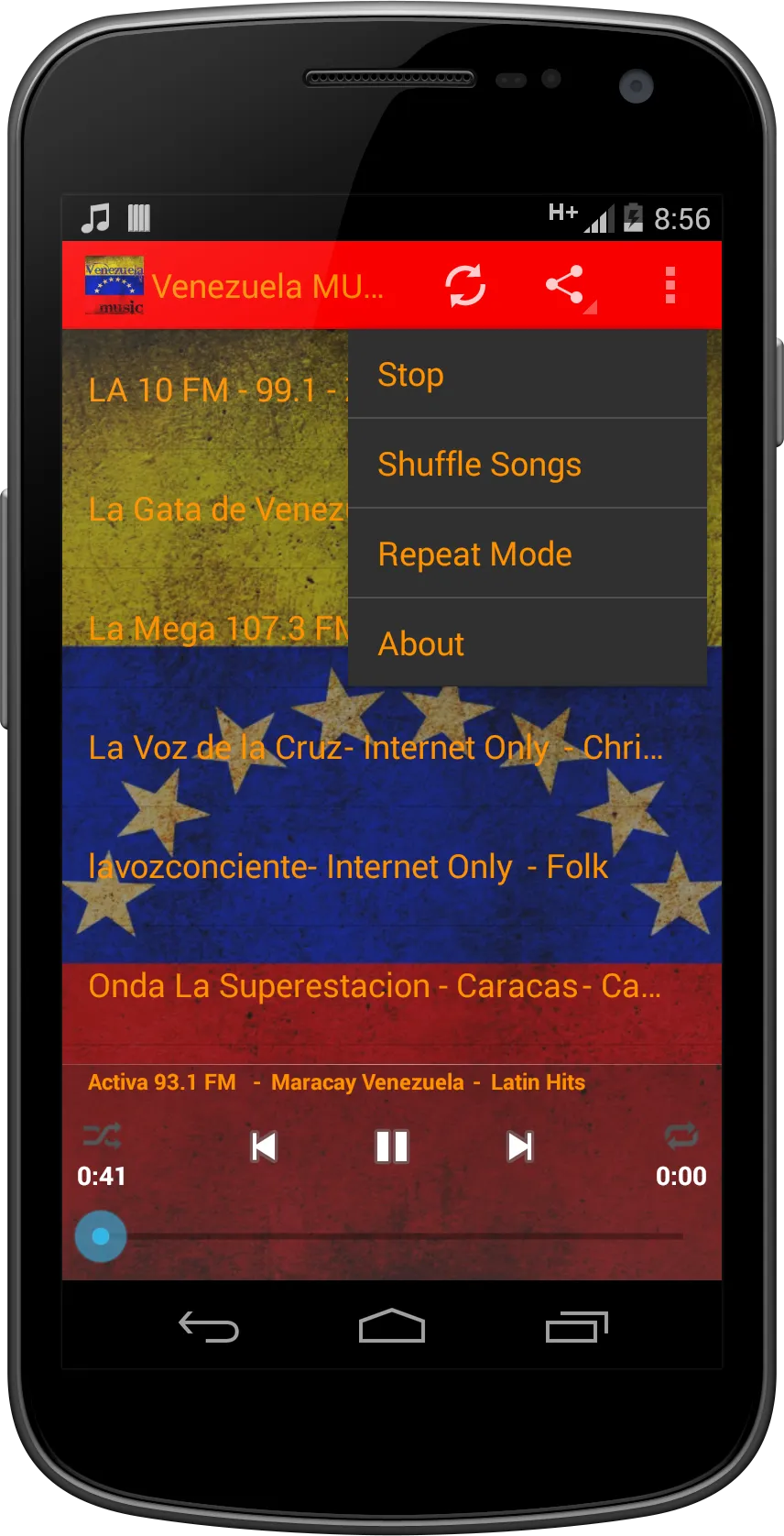 Venezuela MUSIC Radio | Indus Appstore | Screenshot