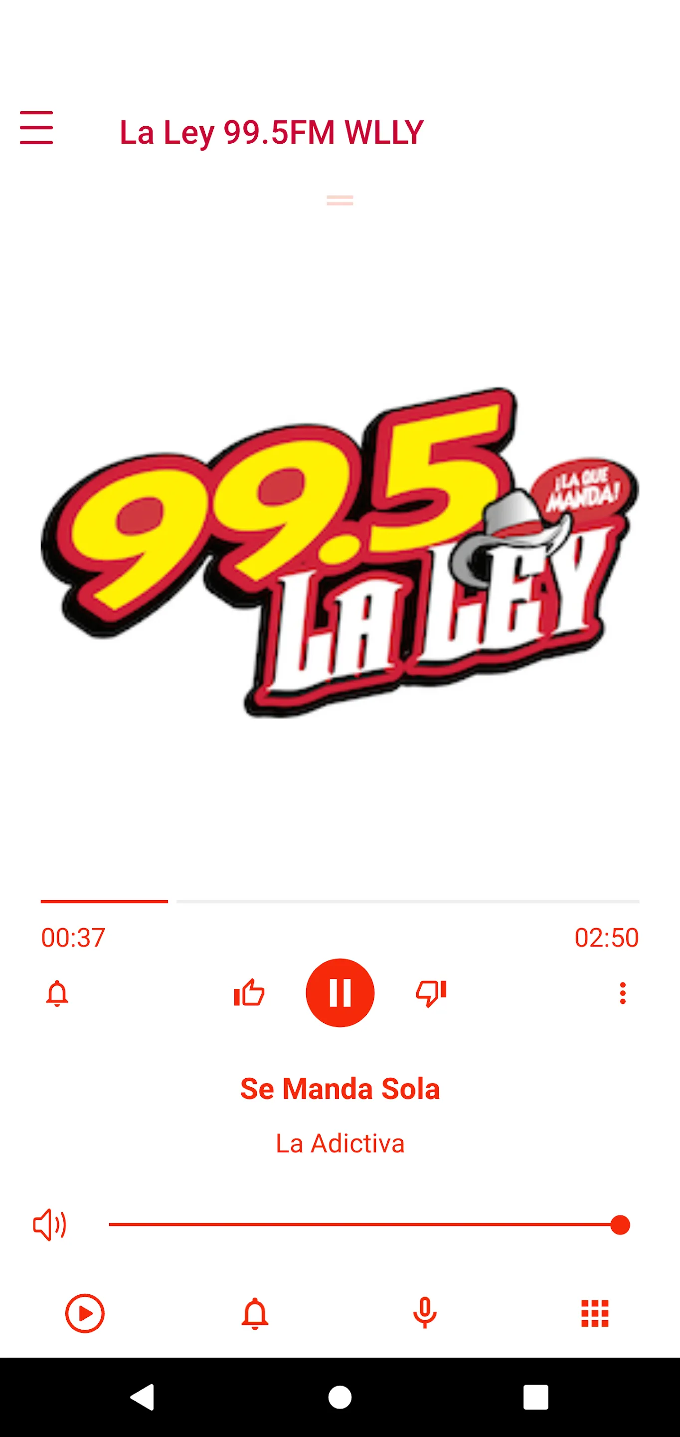 WLLY 99.5 FM La Ley | Indus Appstore | Screenshot