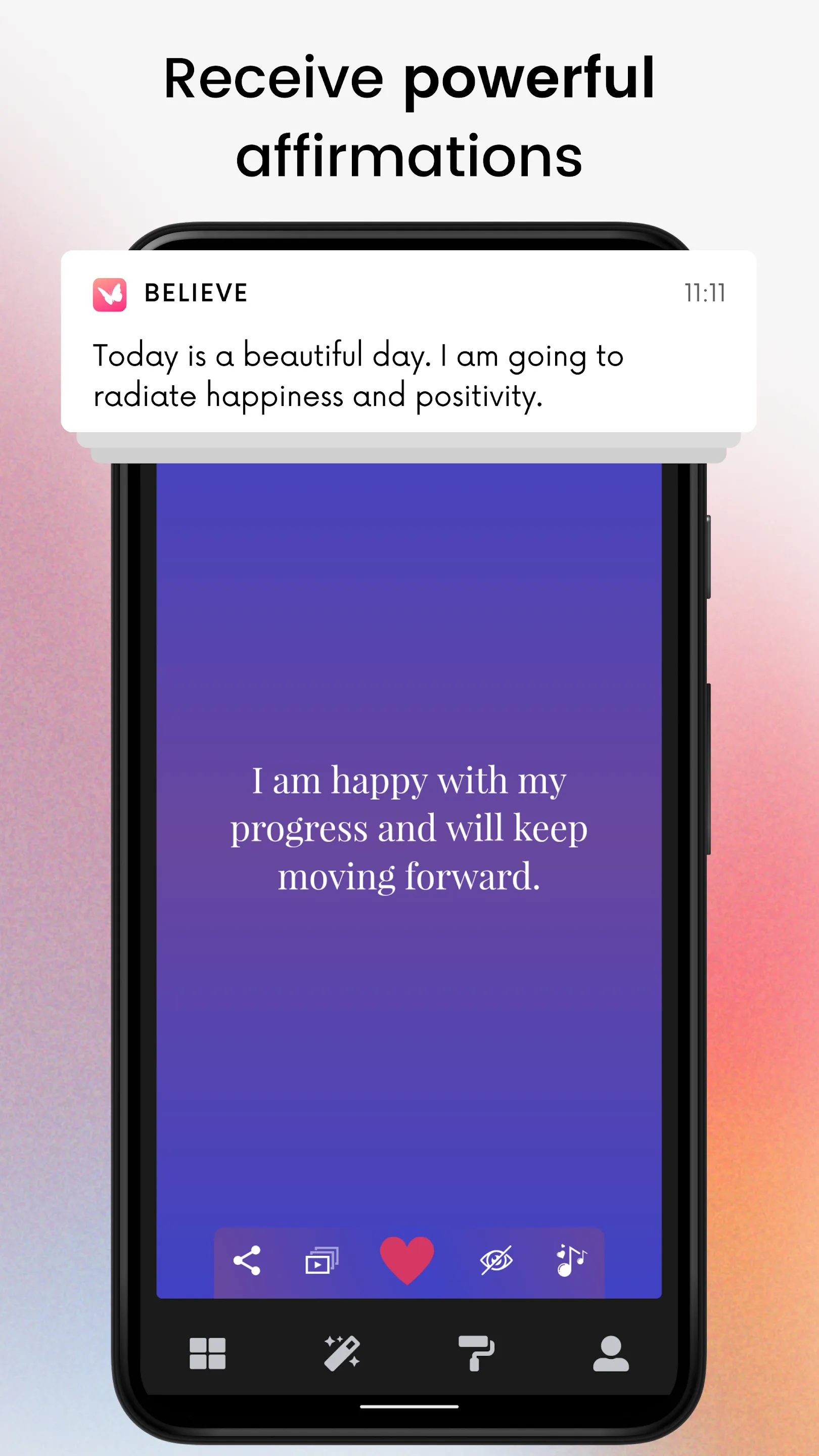 Believe - Daily Affirmations | Indus Appstore | Screenshot