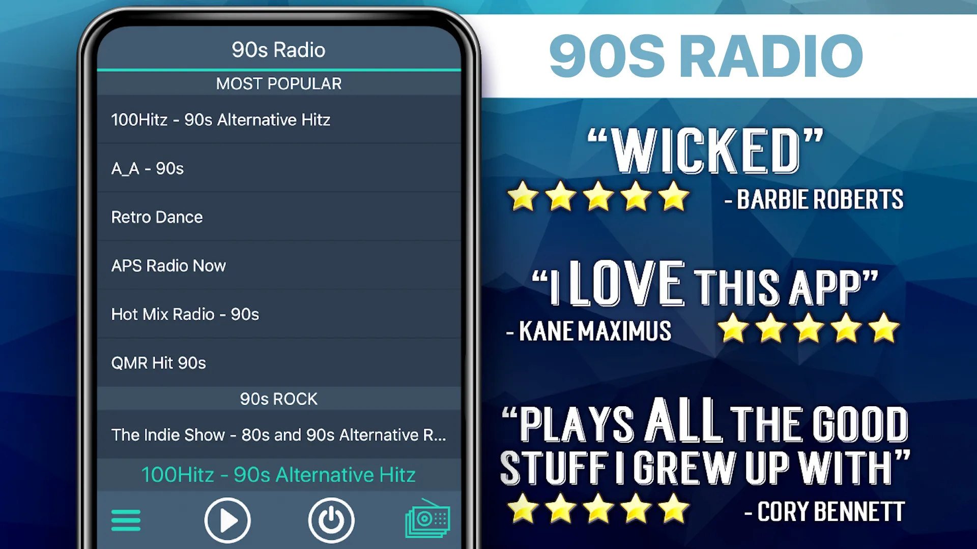 90s Radio Favorites | Indus Appstore | Screenshot