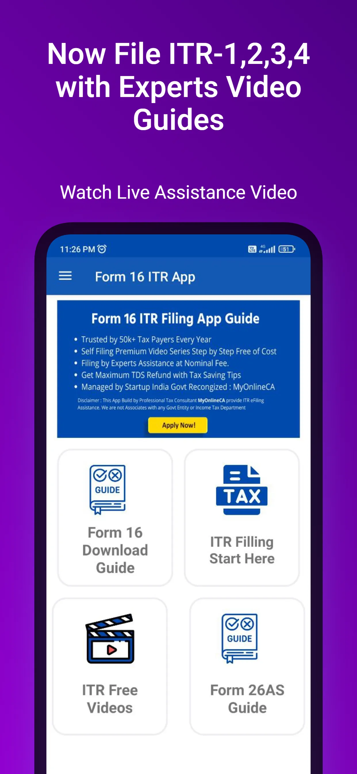 Income Tax Form 16 ITR Filing | Indus Appstore | Screenshot