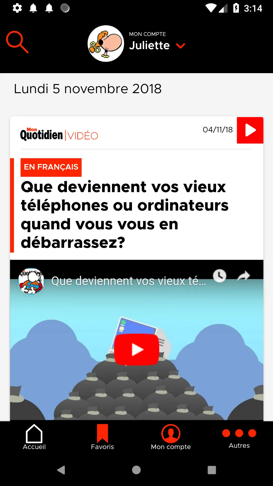 Mon Quotidien Vidéo | Indus Appstore | Screenshot