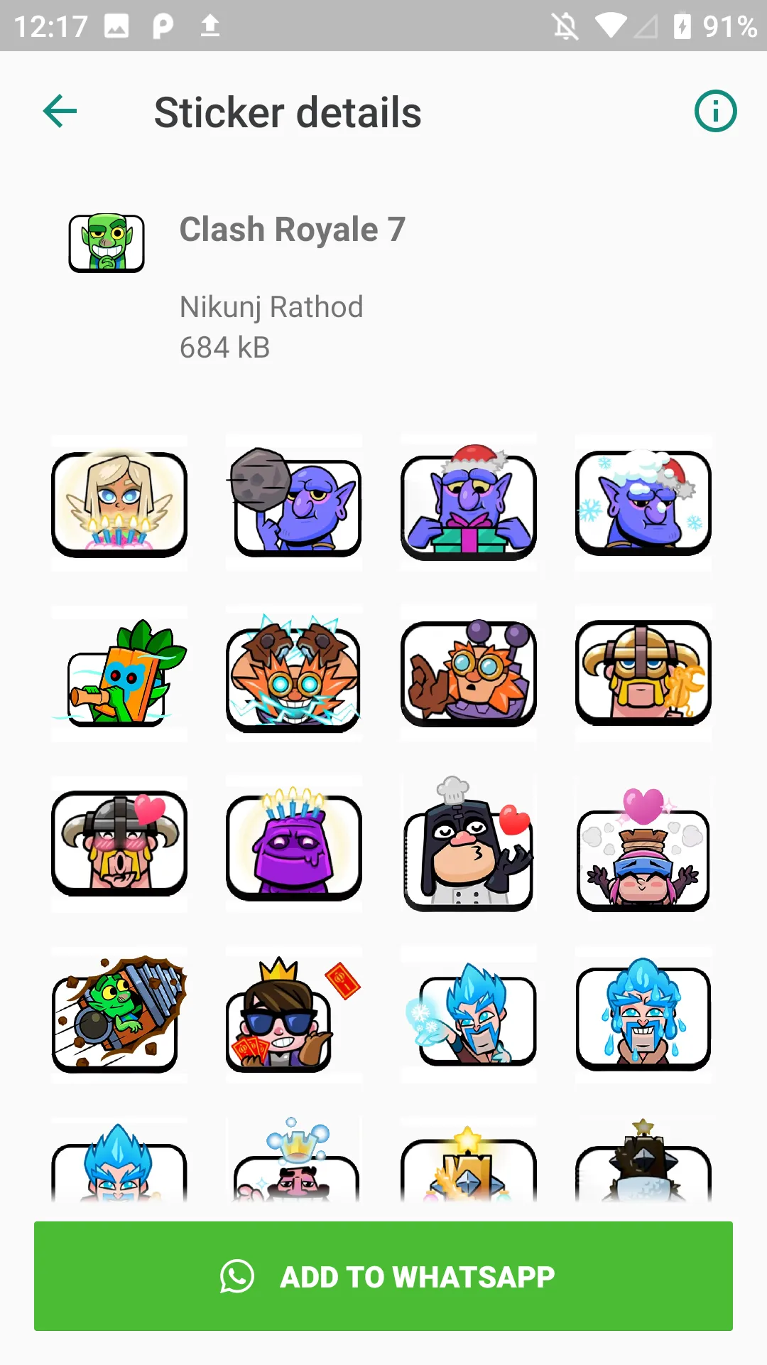 Clash Royalee Stickers | Indus Appstore | Screenshot