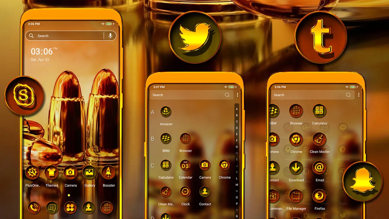 Golden Bullets Theme | Indus Appstore | Screenshot