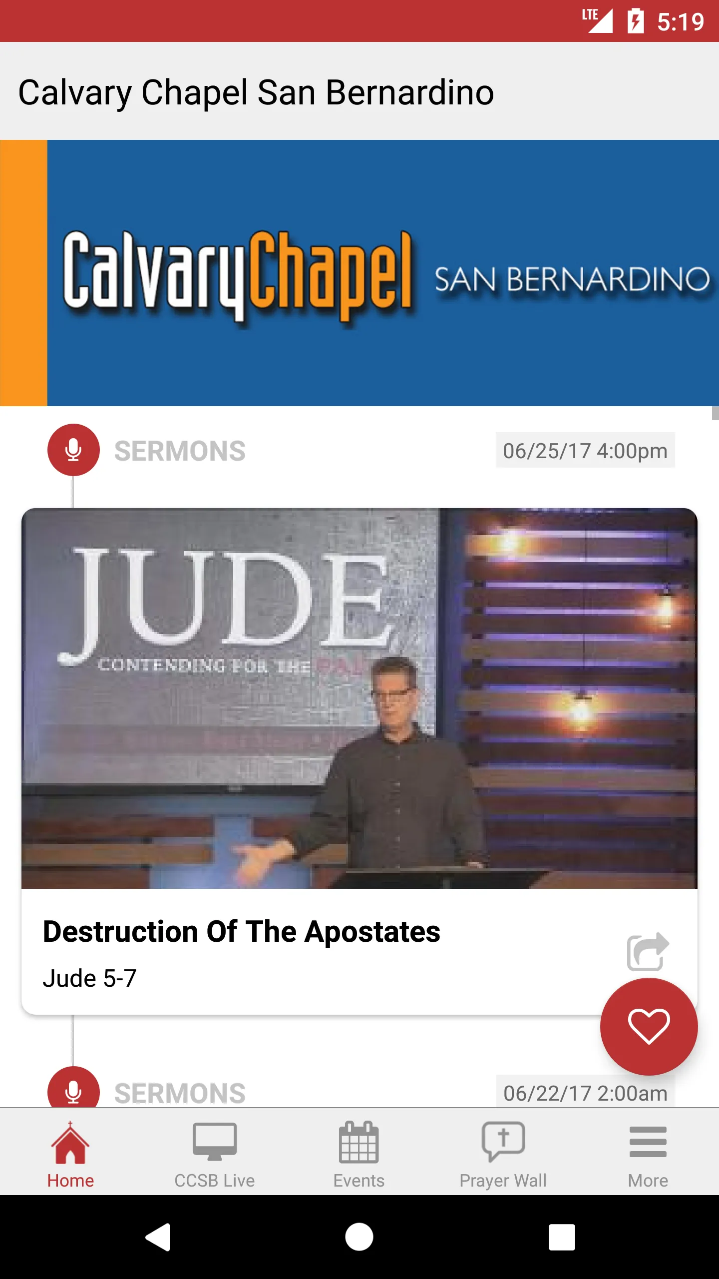 Calvary Chapel San Bernardino | Indus Appstore | Screenshot