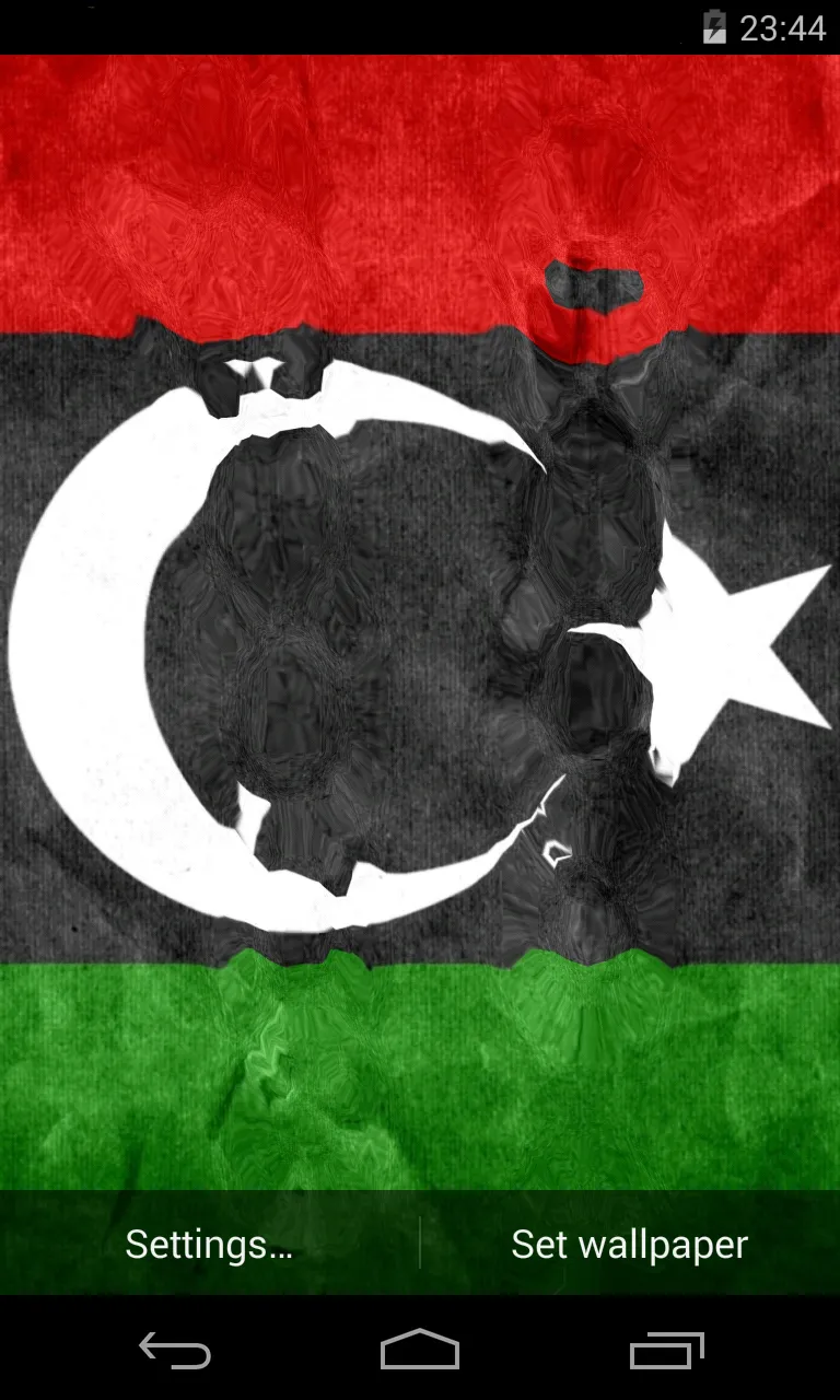 Flag of Libya Live Wallpaper | Indus Appstore | Screenshot