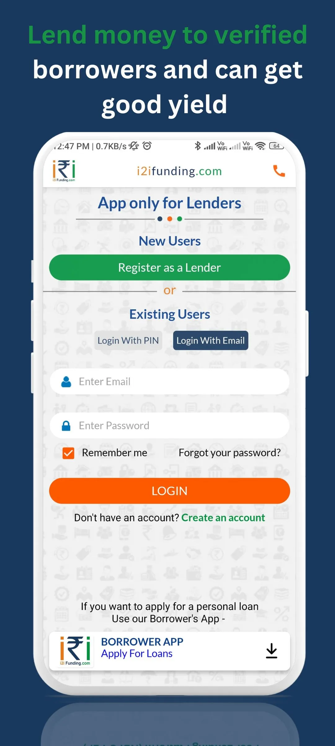 i2iFunding - Lender's App | Indus Appstore | Screenshot