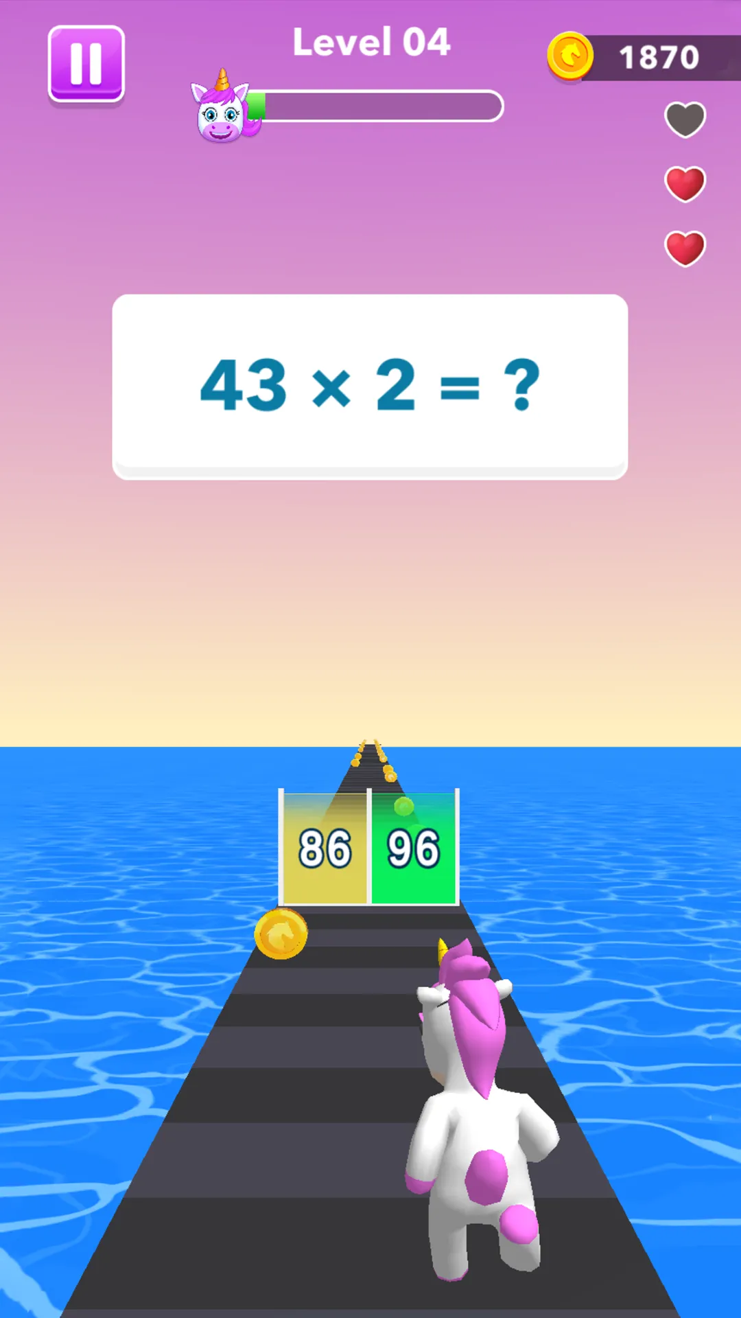 Unicorn Dash Game: Math Runner | Indus Appstore | Screenshot