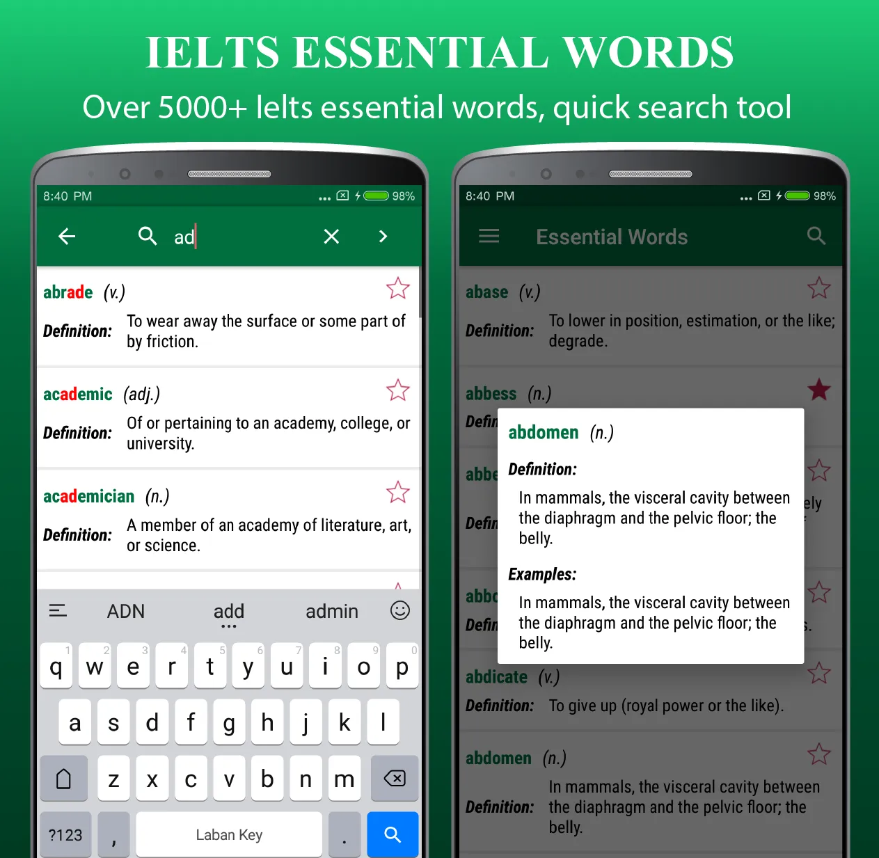 IELTS Essential Words & Tests | Indus Appstore | Screenshot