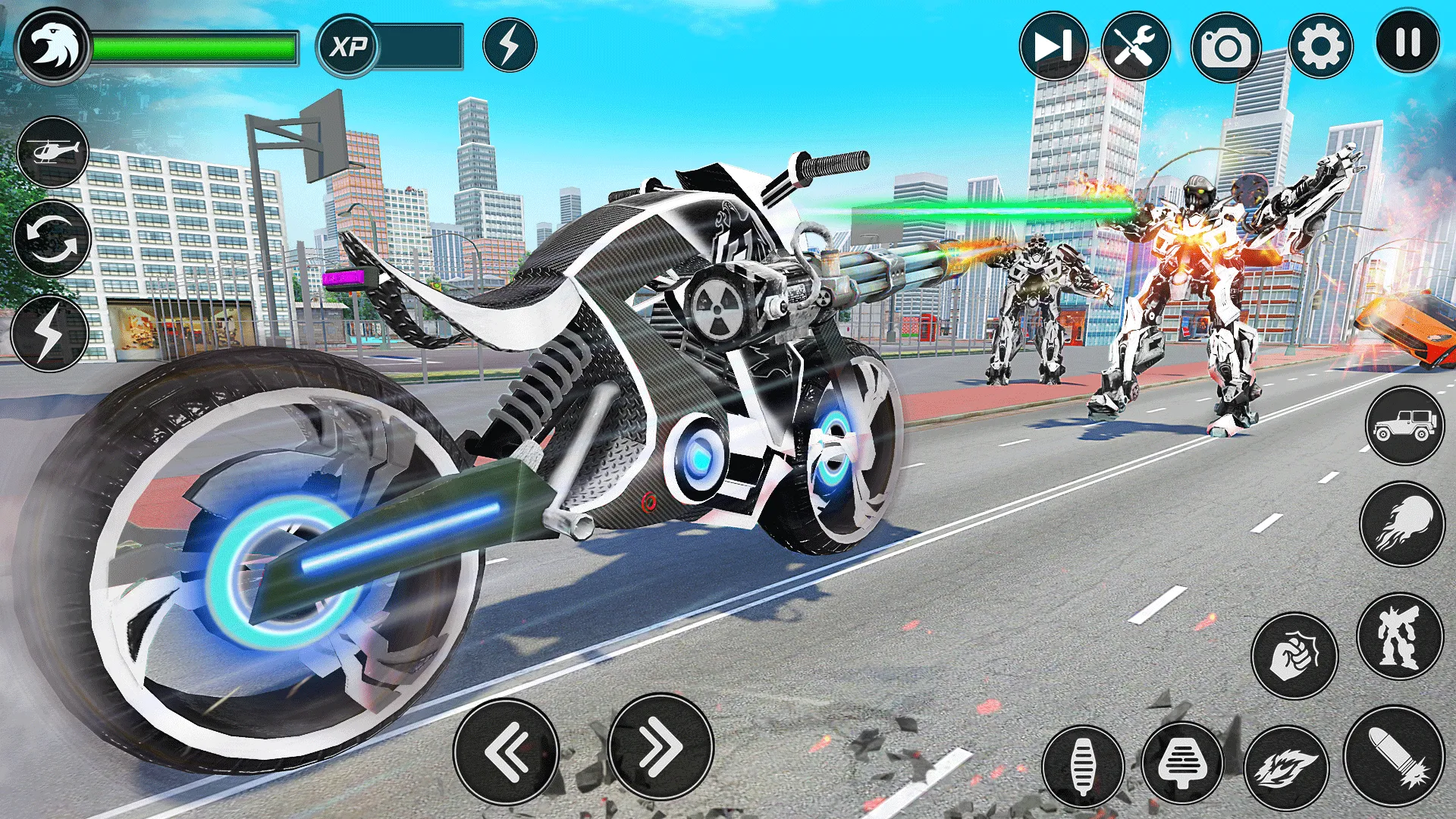 Flying Hawk Robot Car Games | Indus Appstore | Screenshot