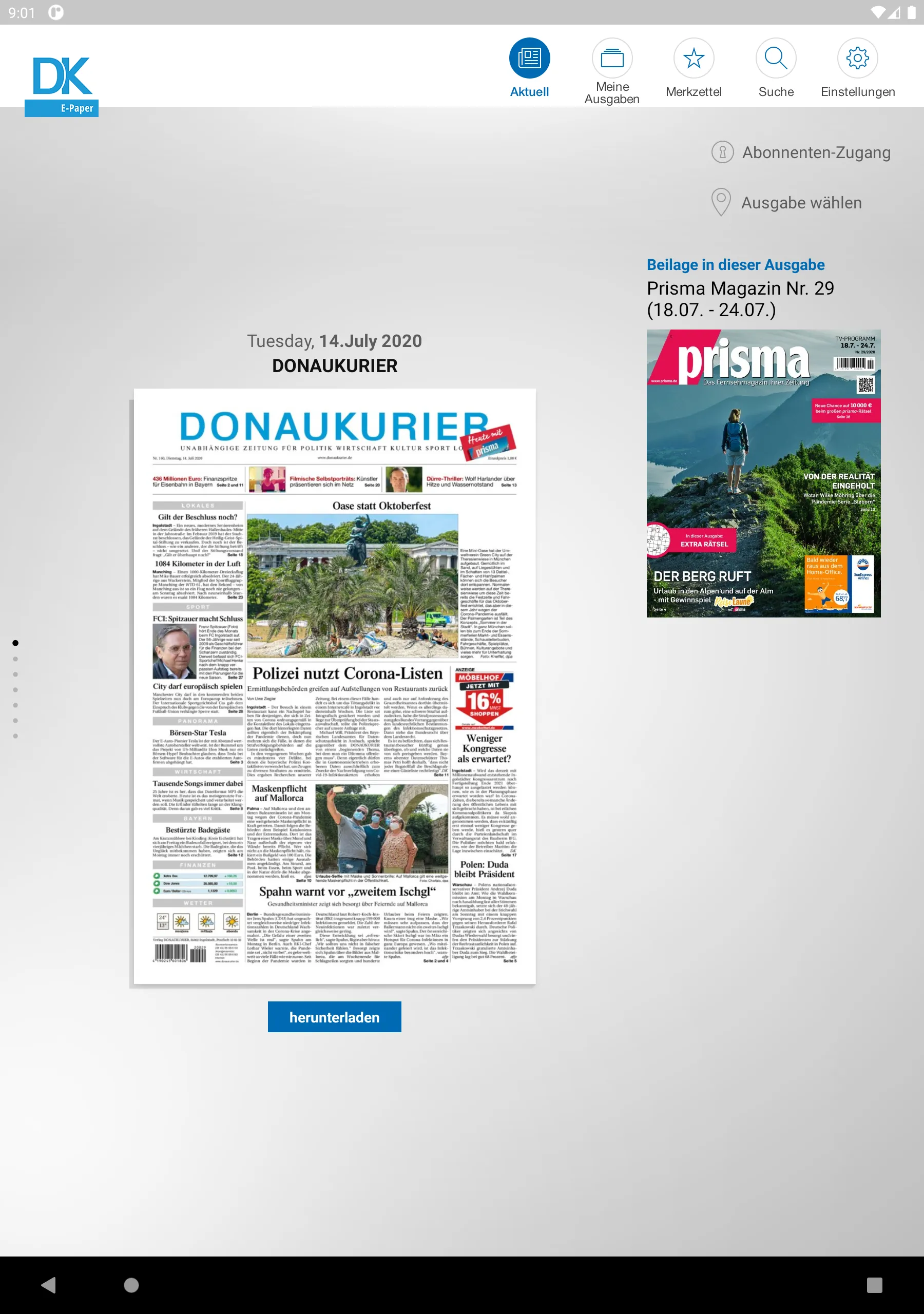 DK ePaper - Donaukurier | Indus Appstore | Screenshot