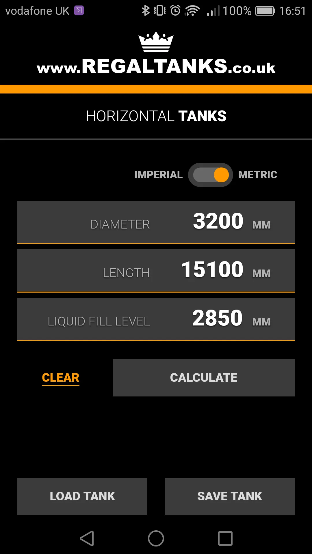 Tank Calc Volume Calculator | Indus Appstore | Screenshot