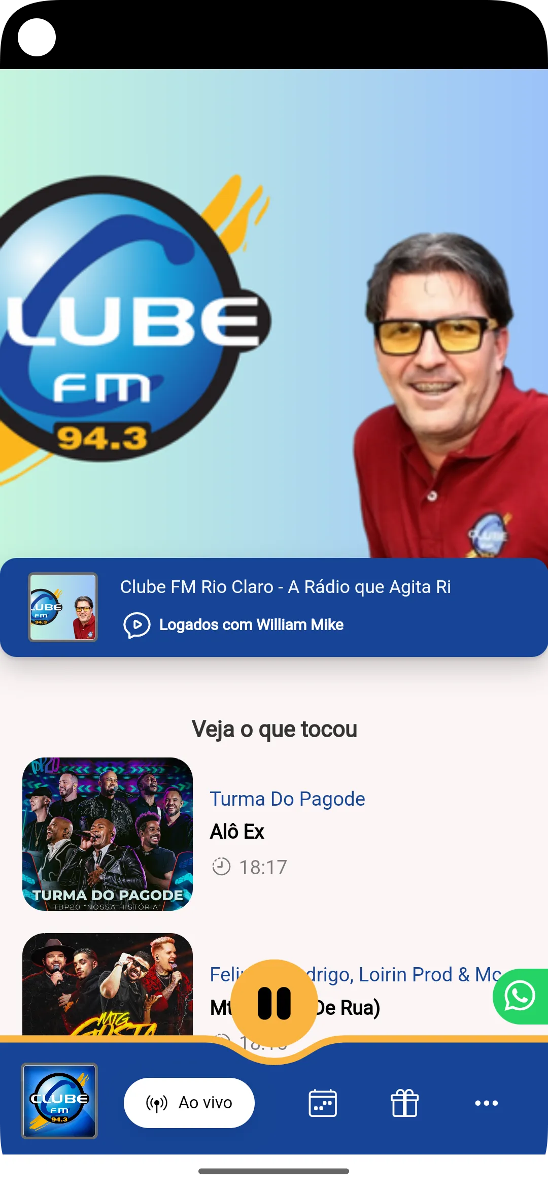 Clube FM Rio Claro | Indus Appstore | Screenshot