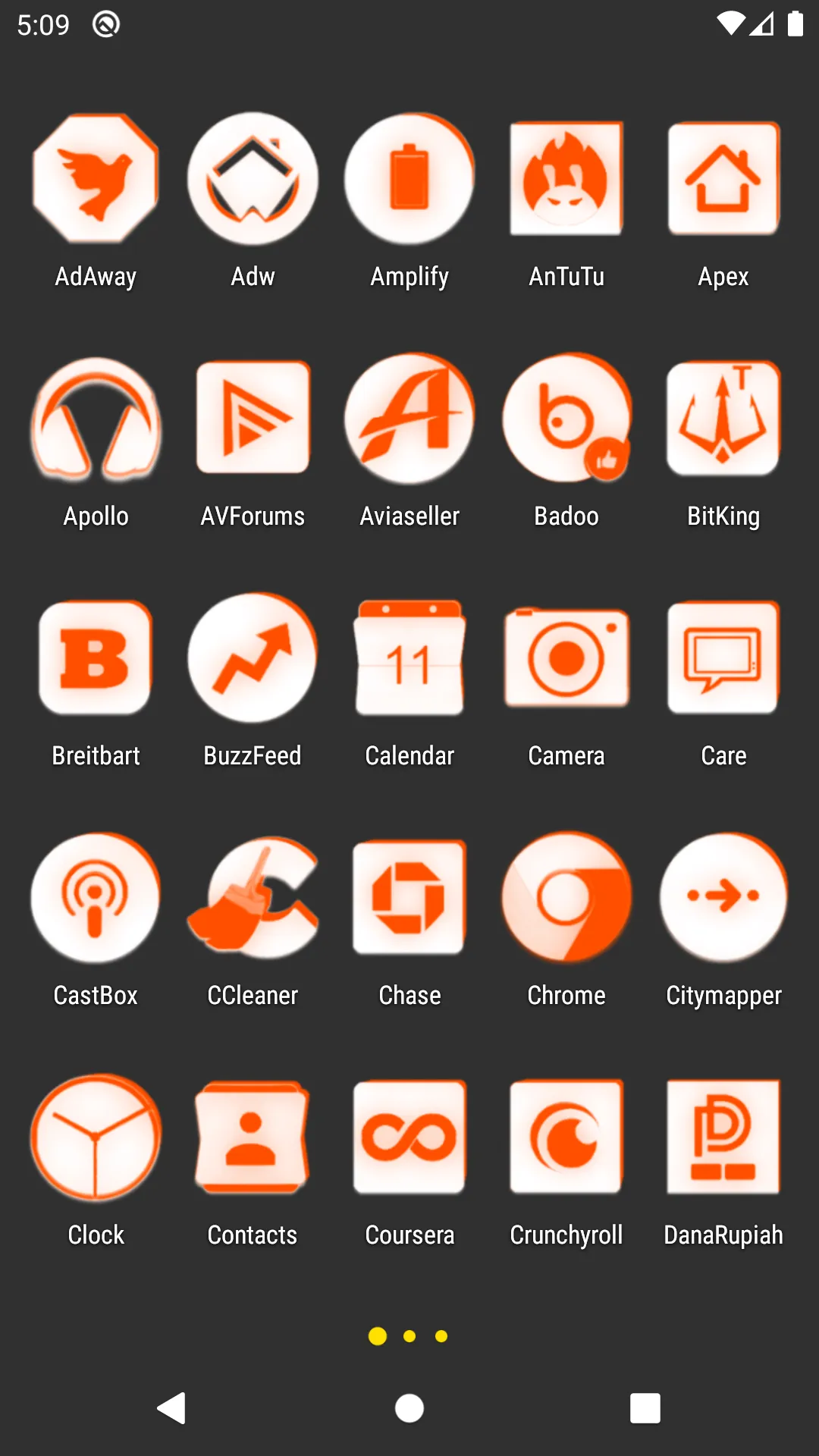 Inverted White Orange IconPack | Indus Appstore | Screenshot