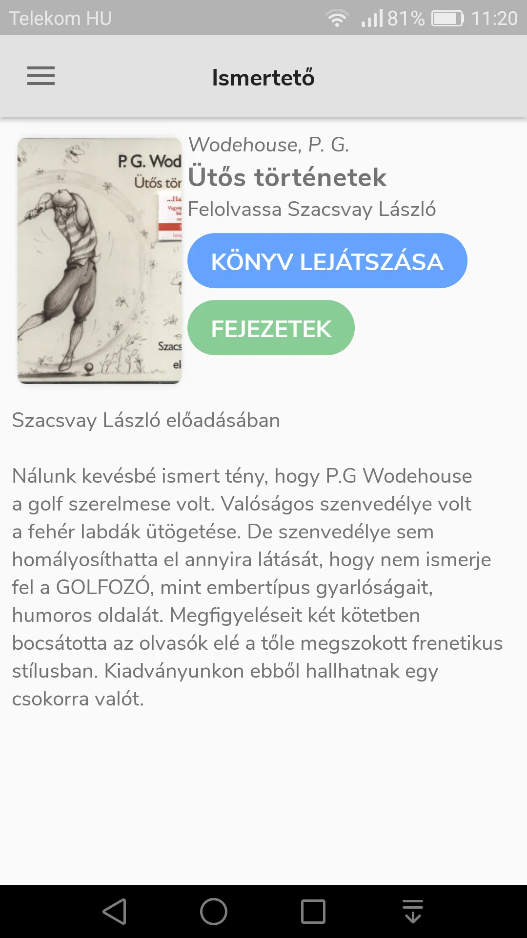 MVGYOSZ Hangoskönyvtára | Indus Appstore | Screenshot