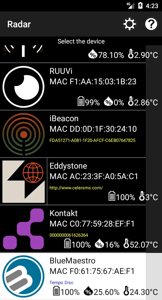 Radar Lite: track BLE beacons | Indus Appstore | Screenshot