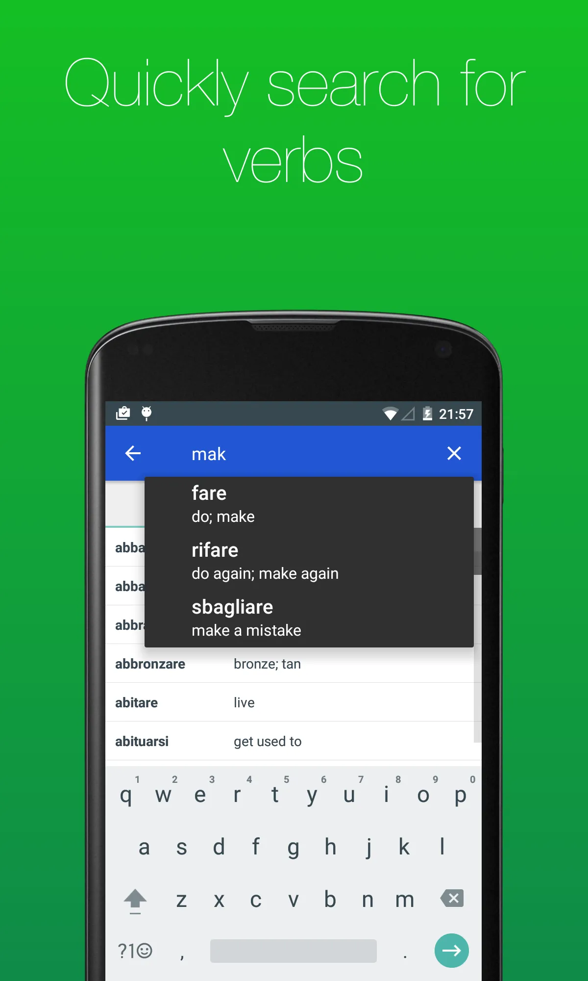 Italian Verb Conjugator | Indus Appstore | Screenshot