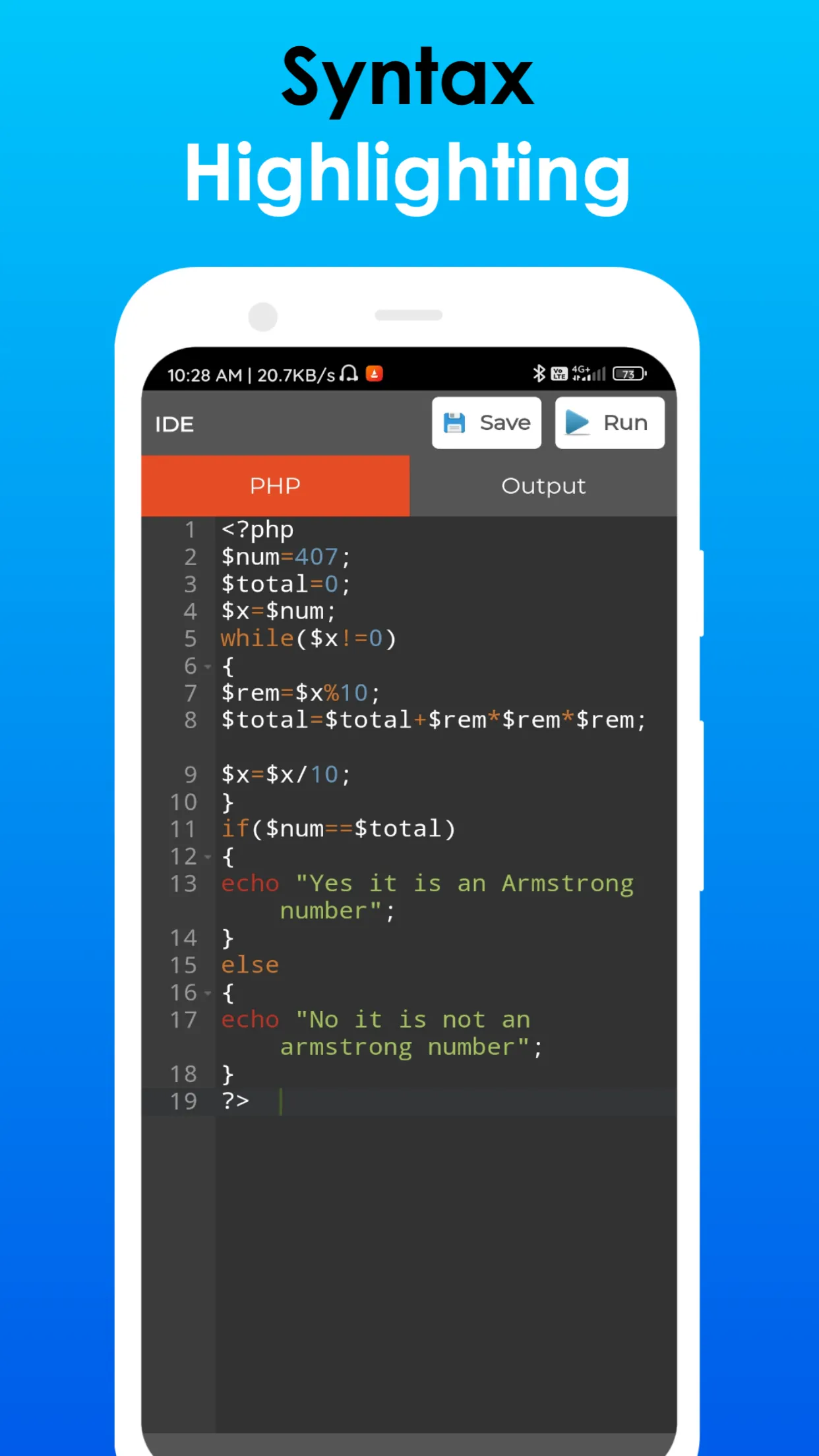 PHP Editor - Code & run PHP | Indus Appstore | Screenshot