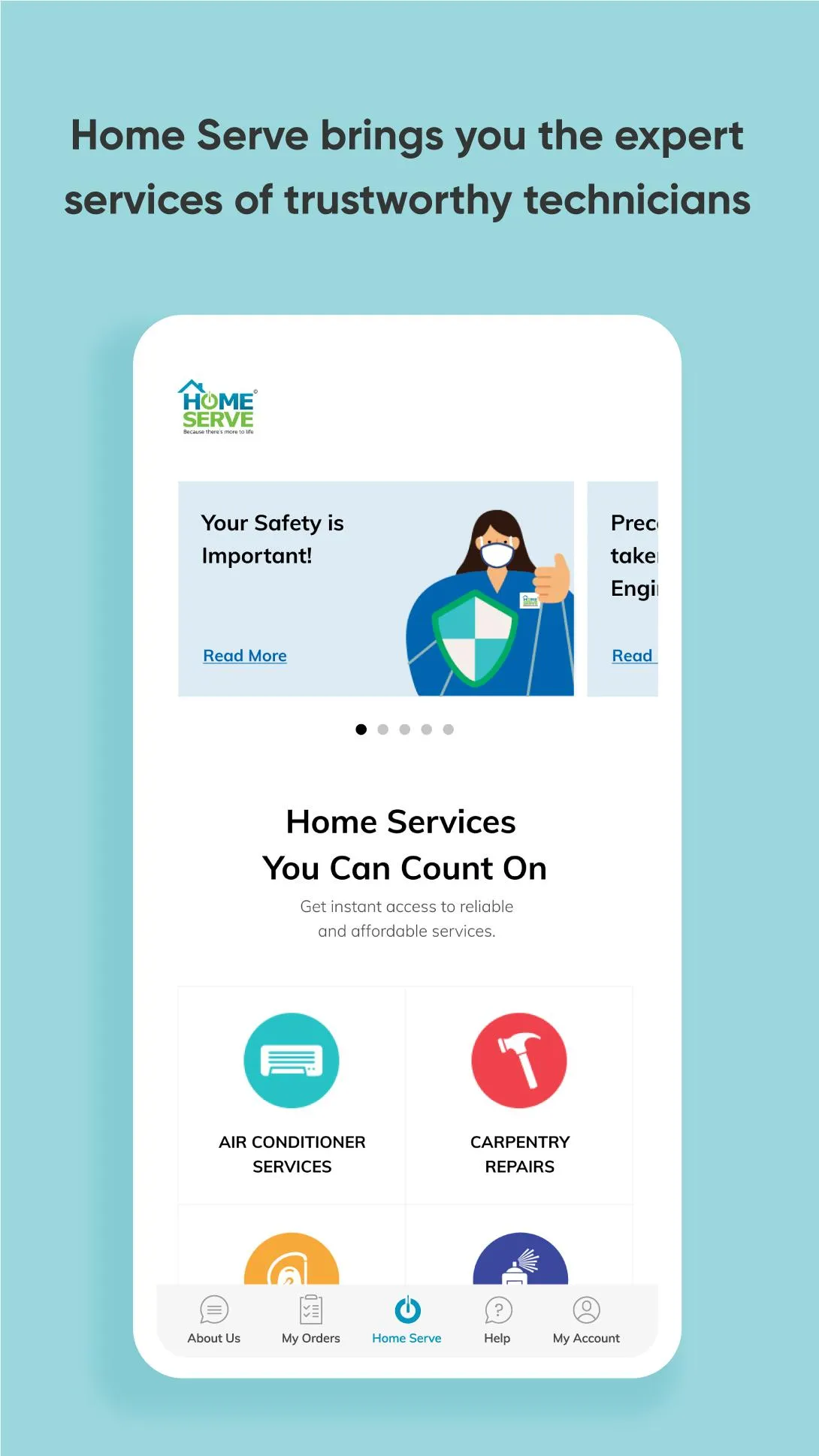 Home Serve | Indus Appstore | Screenshot